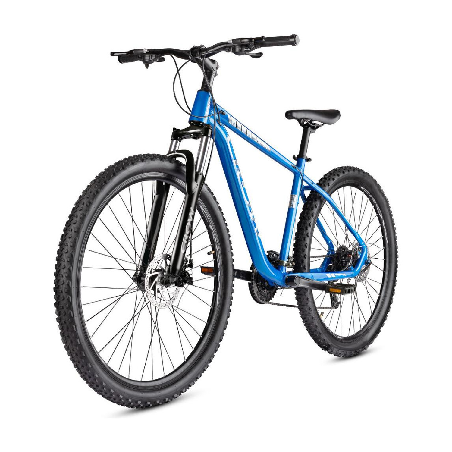 Image of Crow FUSION 21|geared|6061 ALLOY FRAME|LOCKOUT SUSPENSION|DUAL DISC 29 T (inch) Mountain Cycle (21 Gear, Blue, Only Front Suspension)