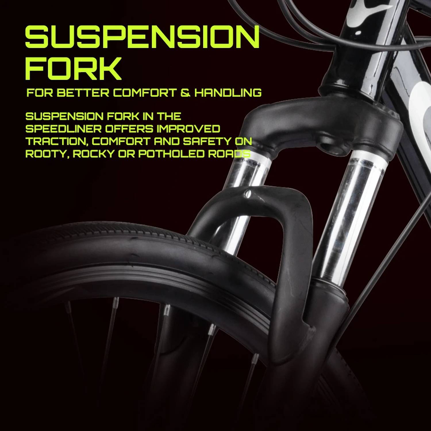Crow SPEEDLINER SINGLE SPEED 700C Hybrid Bike - Image 4