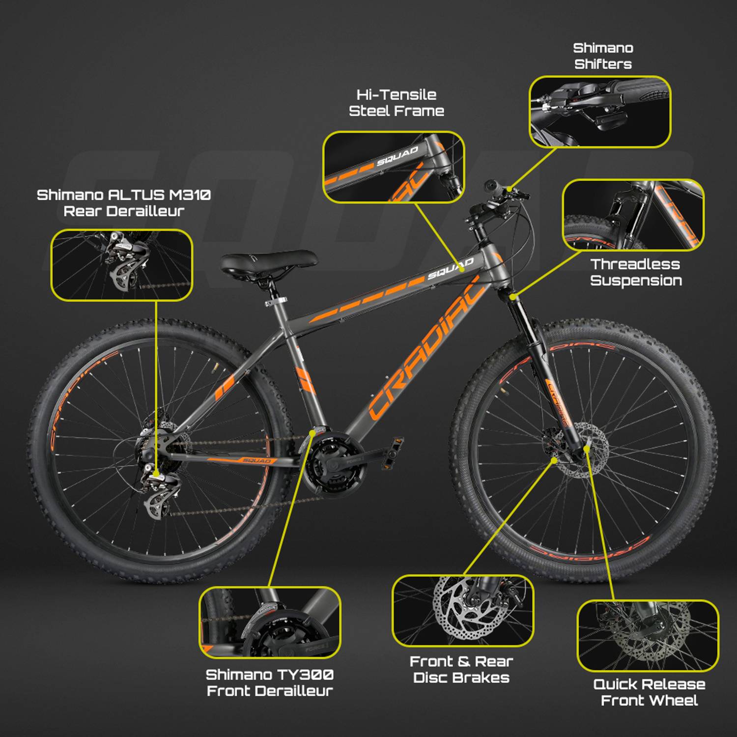 CRADIAC SQUAD 21 SPEED 29 inch Mountain Cycle - Image 3