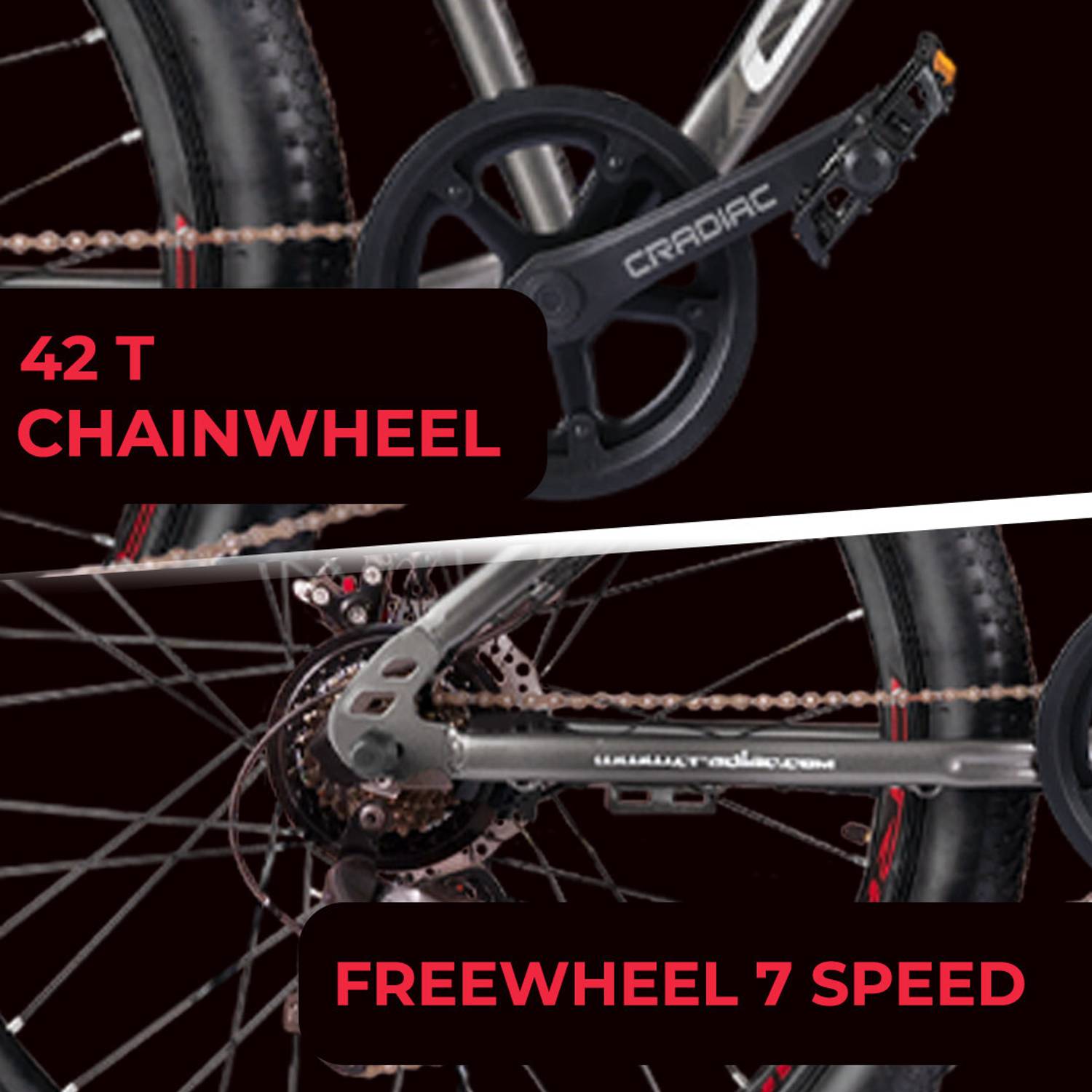 CRADIAC TOP GUN 7 Speed 26 Inch Mountain Cycle - Image 3