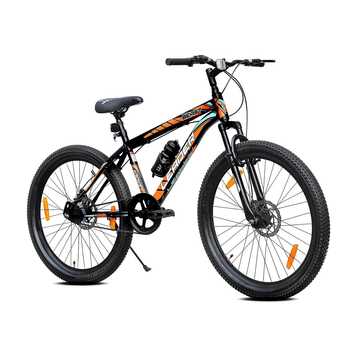 LEADER Beast 26T with Front Suspension and Disc Brake and Complete Accessories 26 T (inch) Mountain Cycle