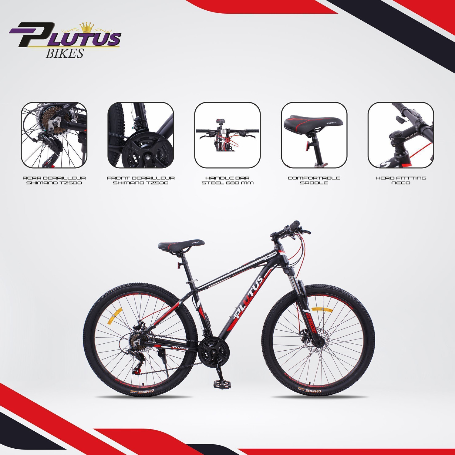 Image of PLUTUS Colnago 21 Speed Shimano Gears with Alloy Frame 27.5 T (inch) Mountain Cycle