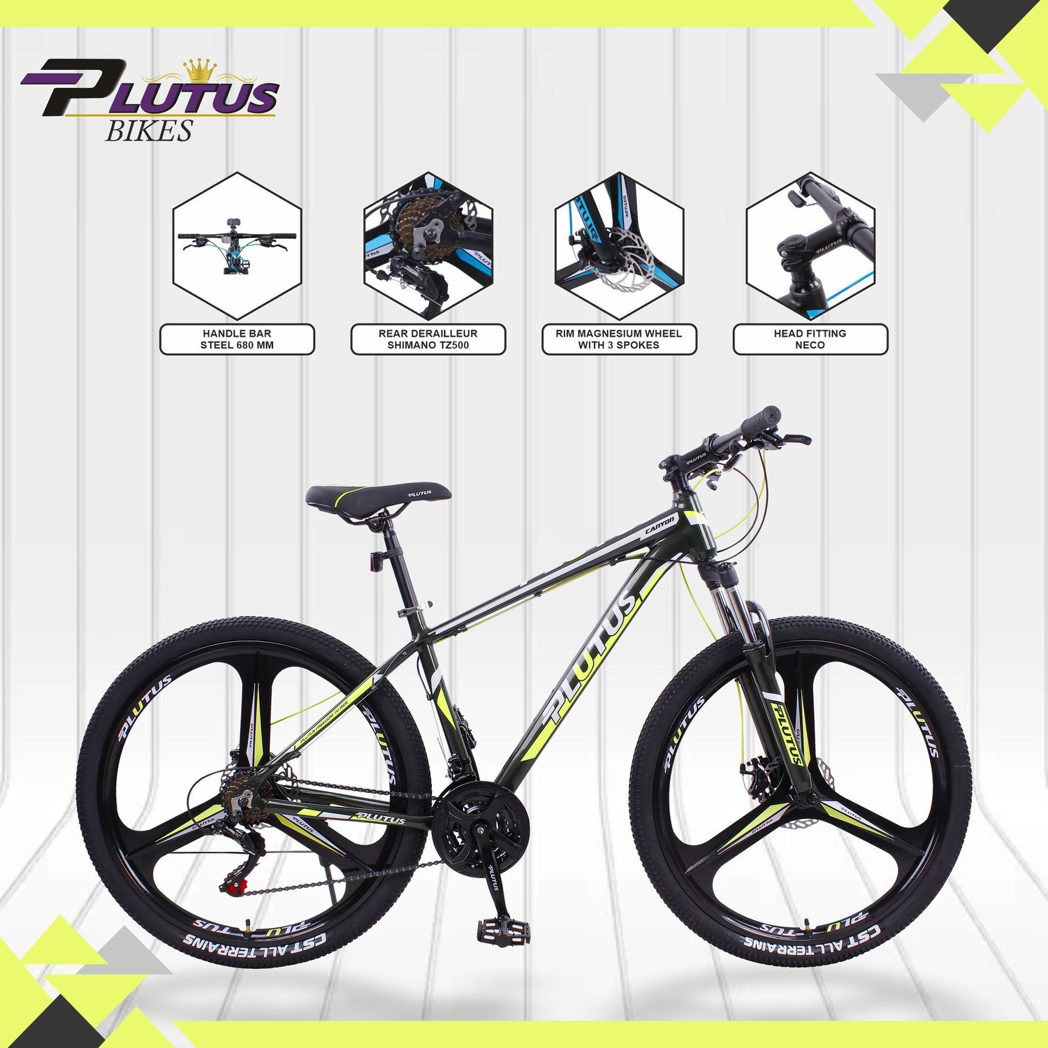 Image of PLUTUS Canyon Multispeed Magnesium Wheel with Alloy Frame Mountain Cycle 27.5 T (inch) Mountain Cycle
