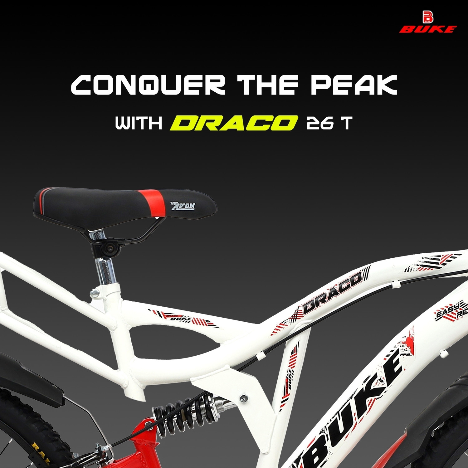 Image of Buke DRACO 26T MTB Cycle for Boys & Men with V Brake & Carrier 85% Pre Fitted 26 T (inch) Mountain Cycle