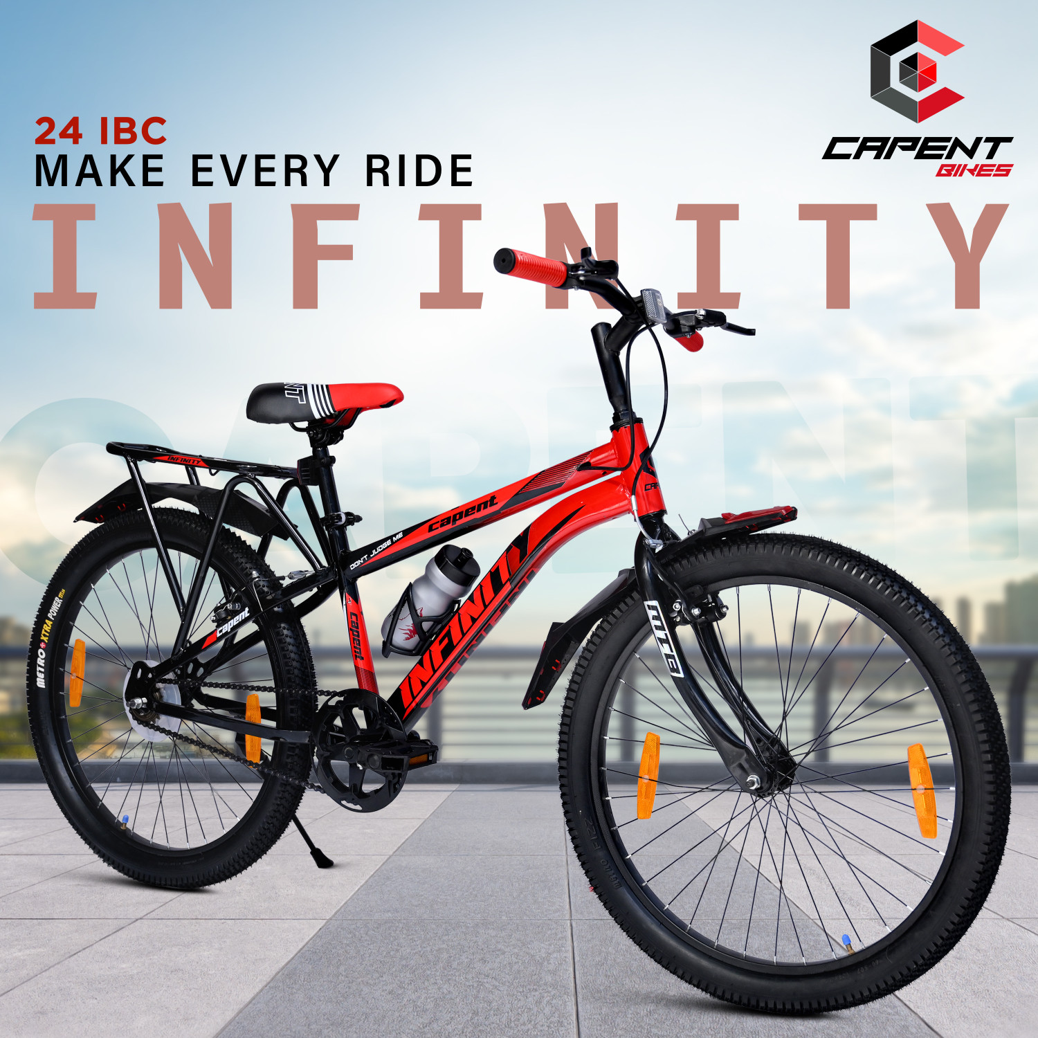 Image of CAPENT Infinity 24T IBC Cycle with Carrier for Big Kids Boys /Girls 9 to 13 age 24 T (inch) Road Cycle