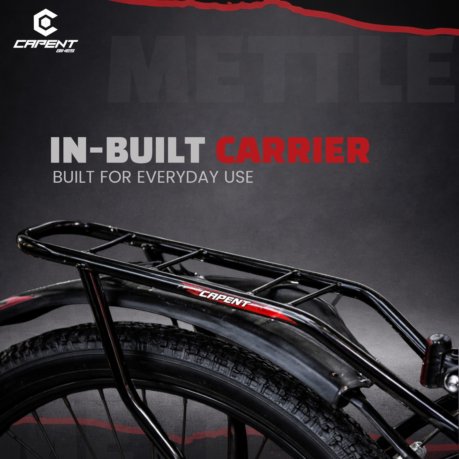 Image of CAPENT METAL Bicycle with Inbuilt Carrier | MTB Cycle for Boys /Men & Adults 26 T (inch) Road Cycle