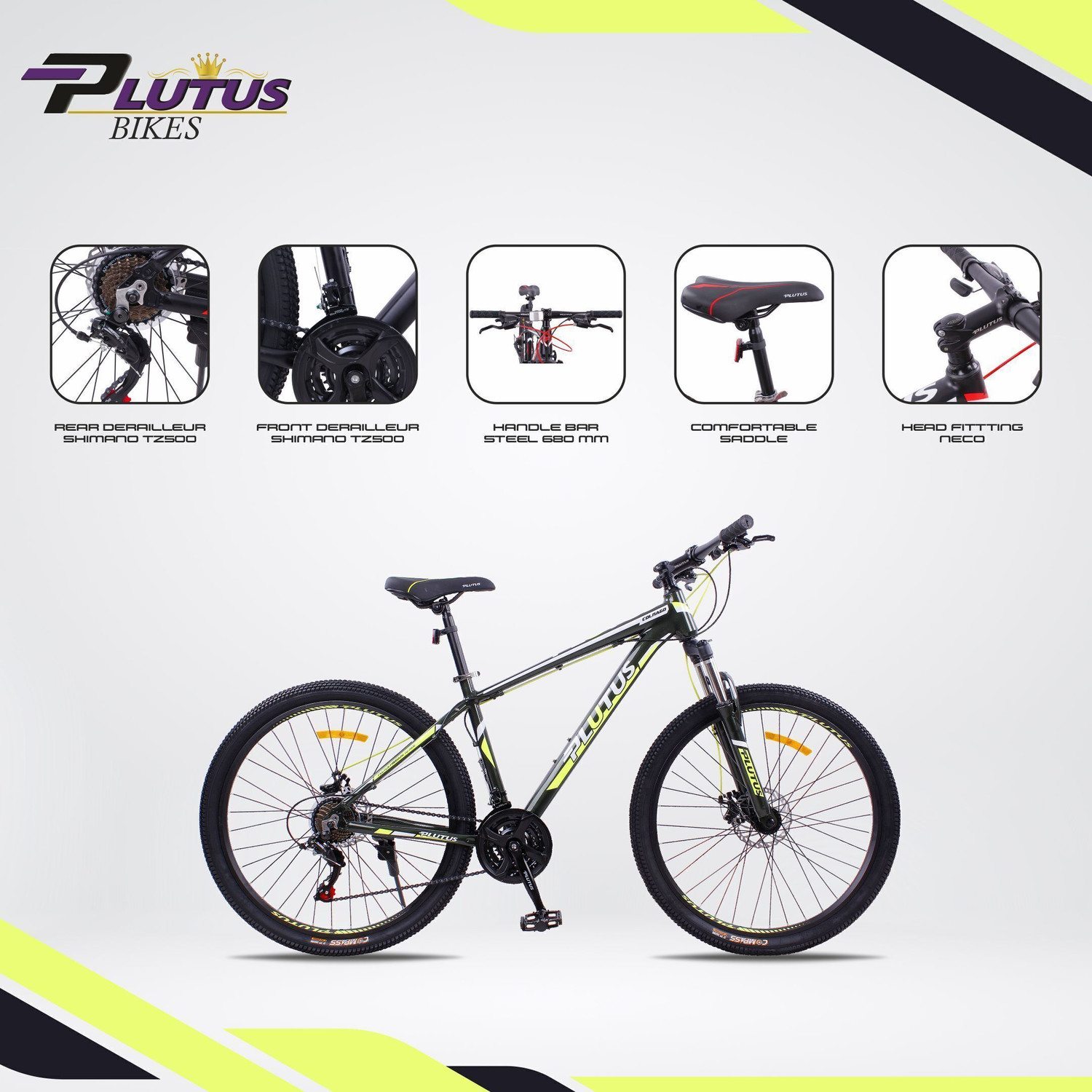 Image of PLUTUS Colnago 21 Speed Shimano Gears with Alloy Frame 27.5 T (inch) Mountain Cycle
