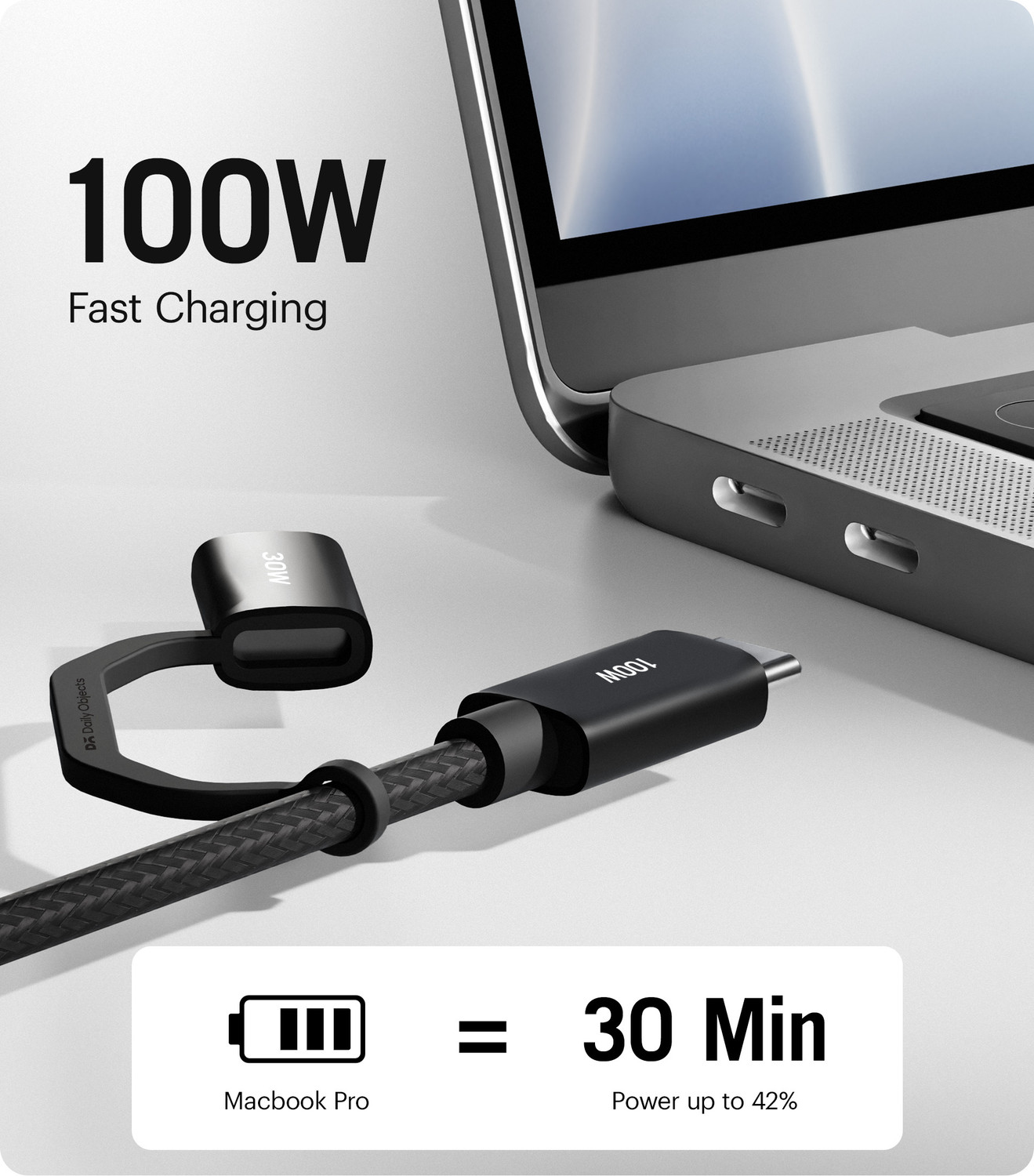 Image of DailyObjects 4-in-1 Cable 1.5 m KVLR-CORE-4IN1-CHRGNG-CABLE-100W (Compatible with OnePlus, Samsung, Google Pixel Series, Apple iPad, iPhone All Series, 4&In&1 100W, One Cable, USB Type A To USB Type C)