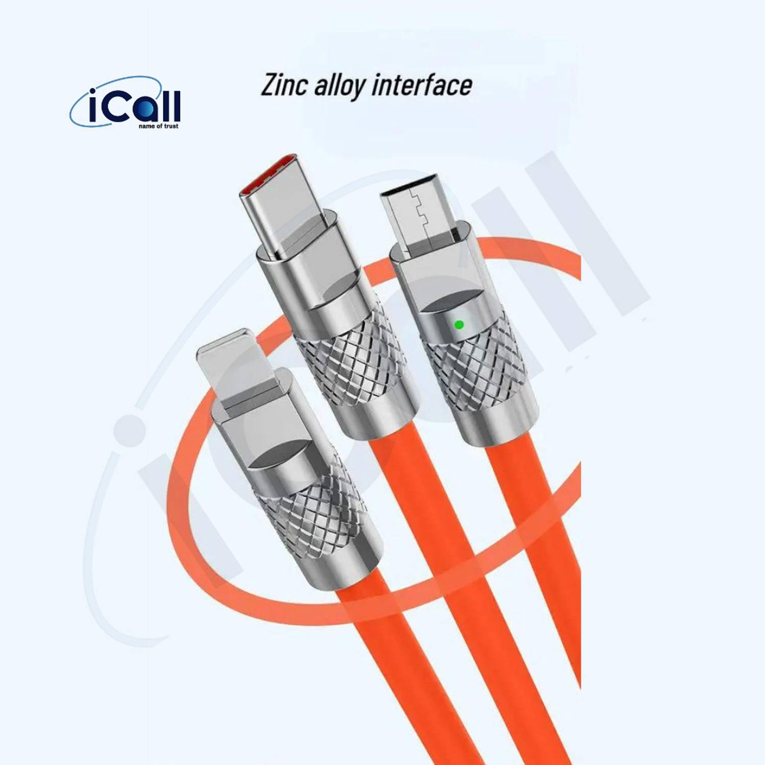 icall 3-in-1 1.2m USB 2.4A Charging Cable - Image 2