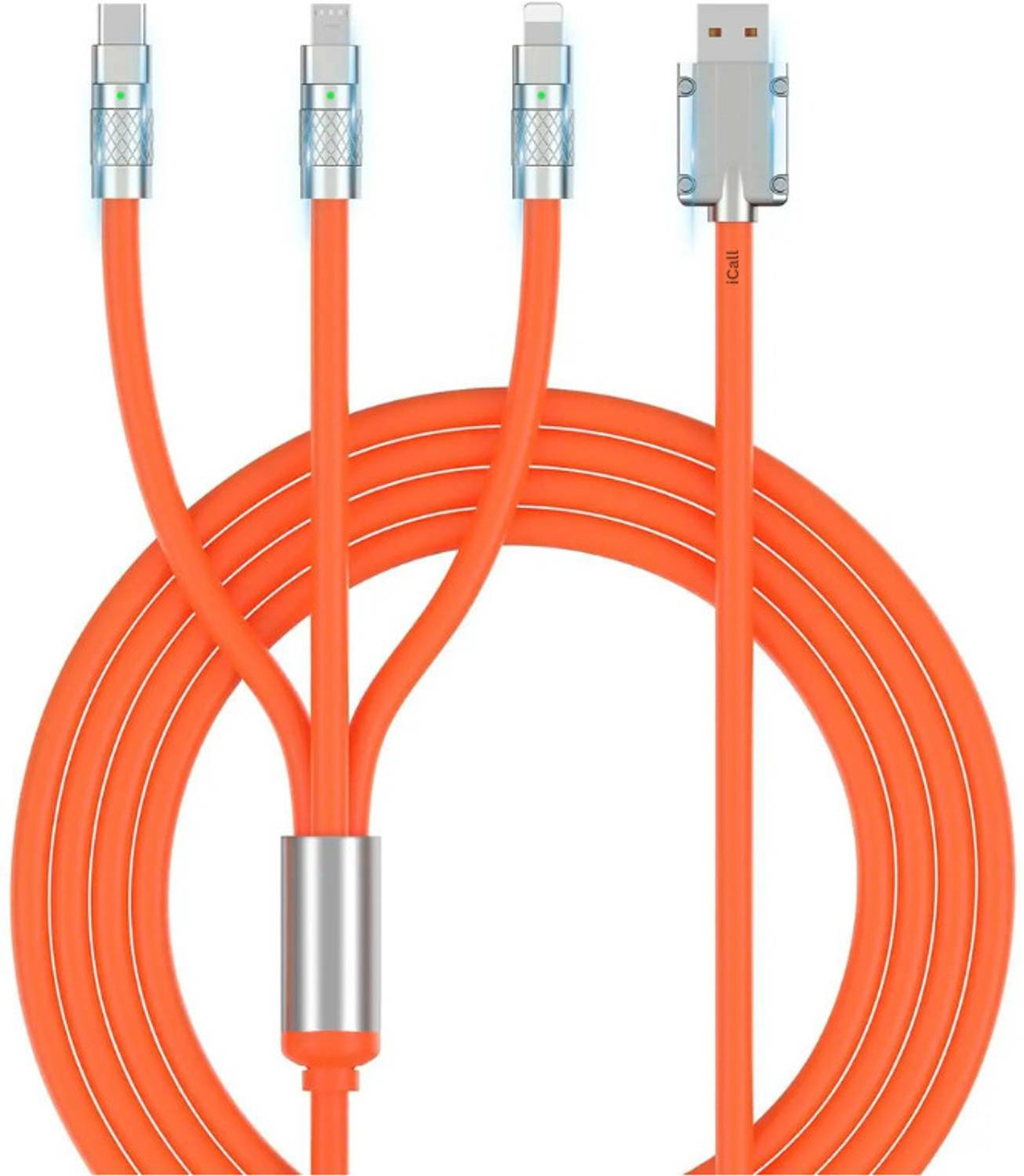 icall 3-in-1 1.2m USB 2.4A Charging Cable - Image 1