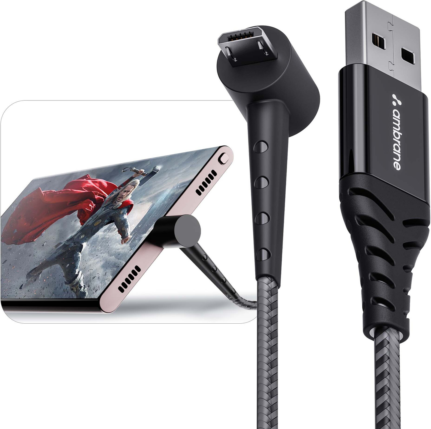 Image of Ambrane Micro USB Cable 3 A 1.5 m ABSM-15