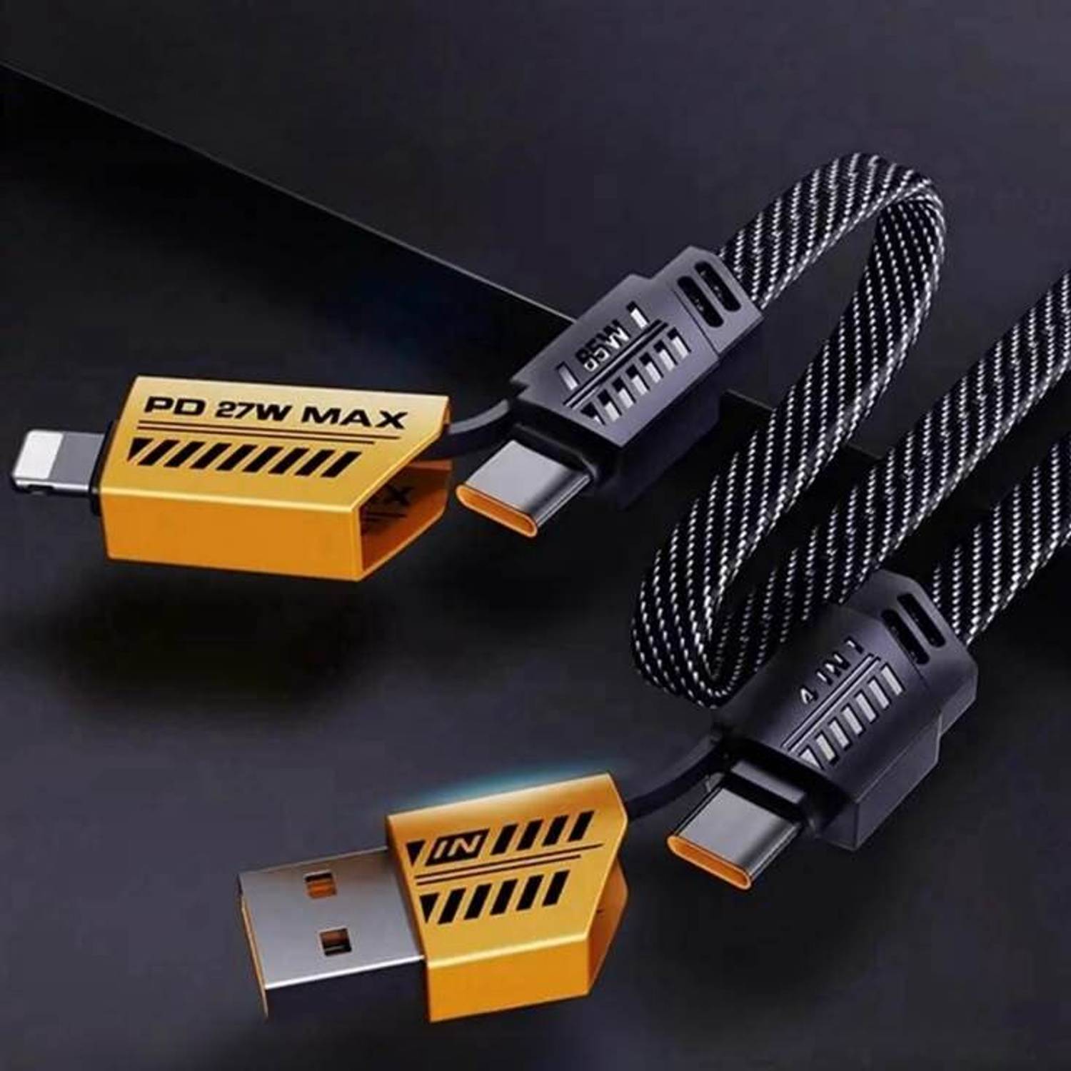 4BT 4-in-1 Cable 3 A 1 m Aluminum Foil, Braided Shield 4in1