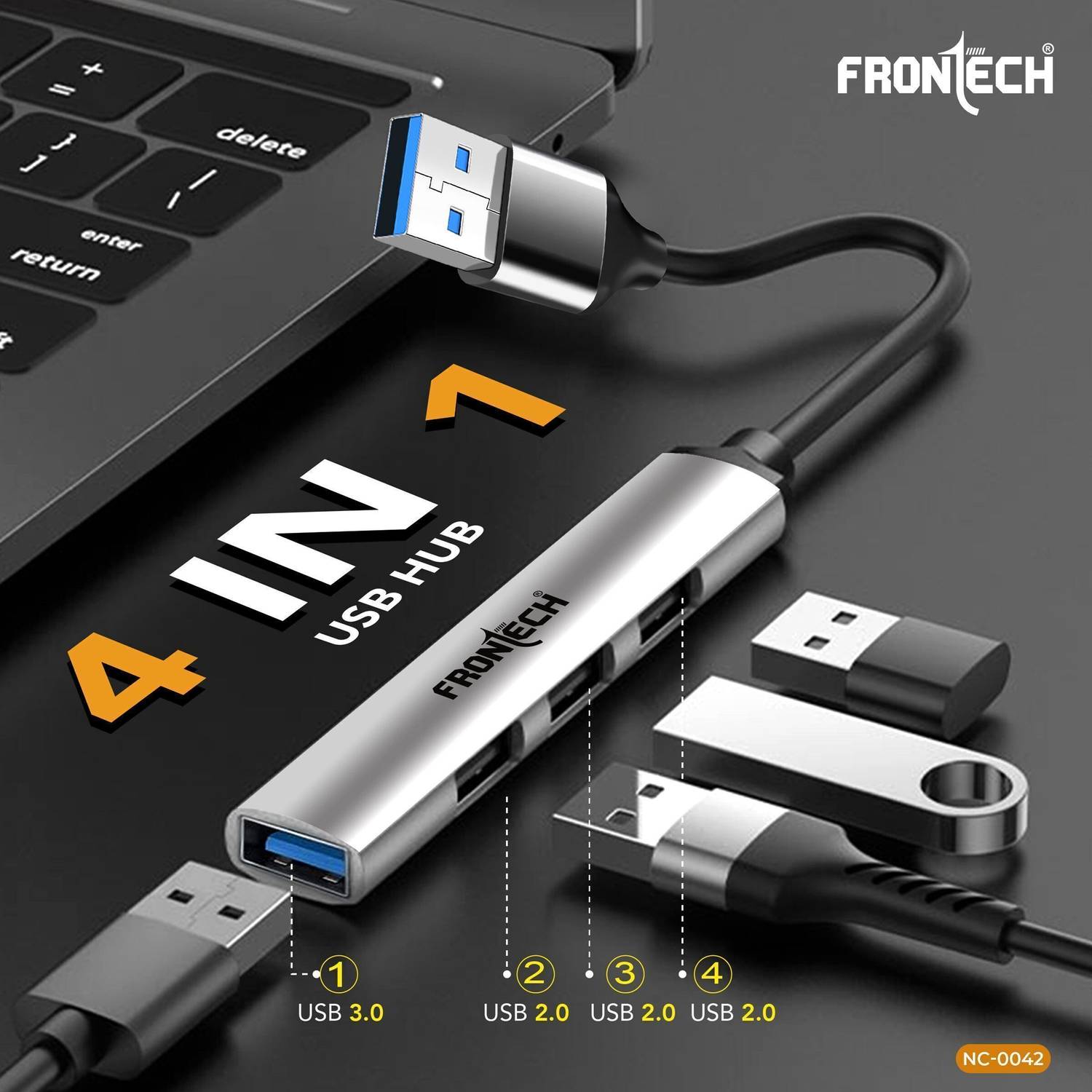 Frontech 4-in-1 Cable 1.5m - Image 2