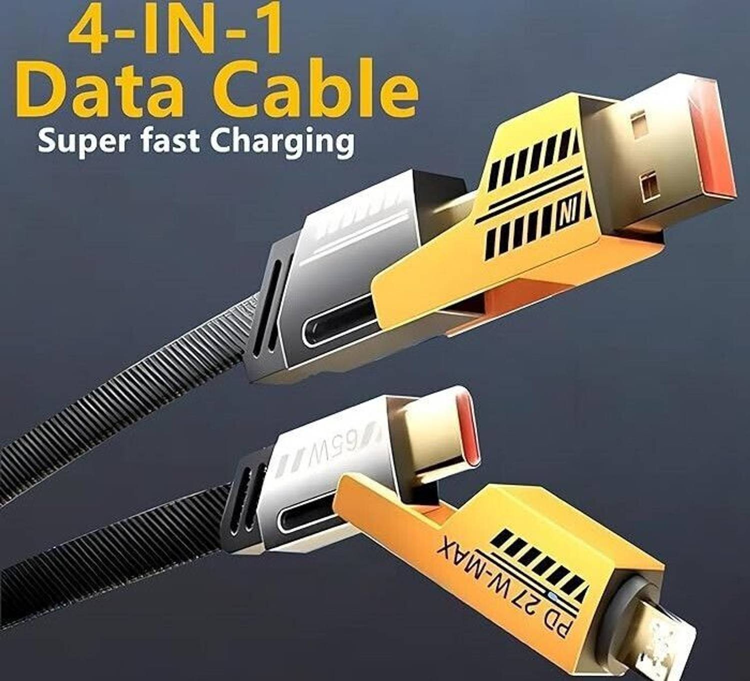 DataX 4-in-1 Cable 1m 65W Fast Charging - Image 2