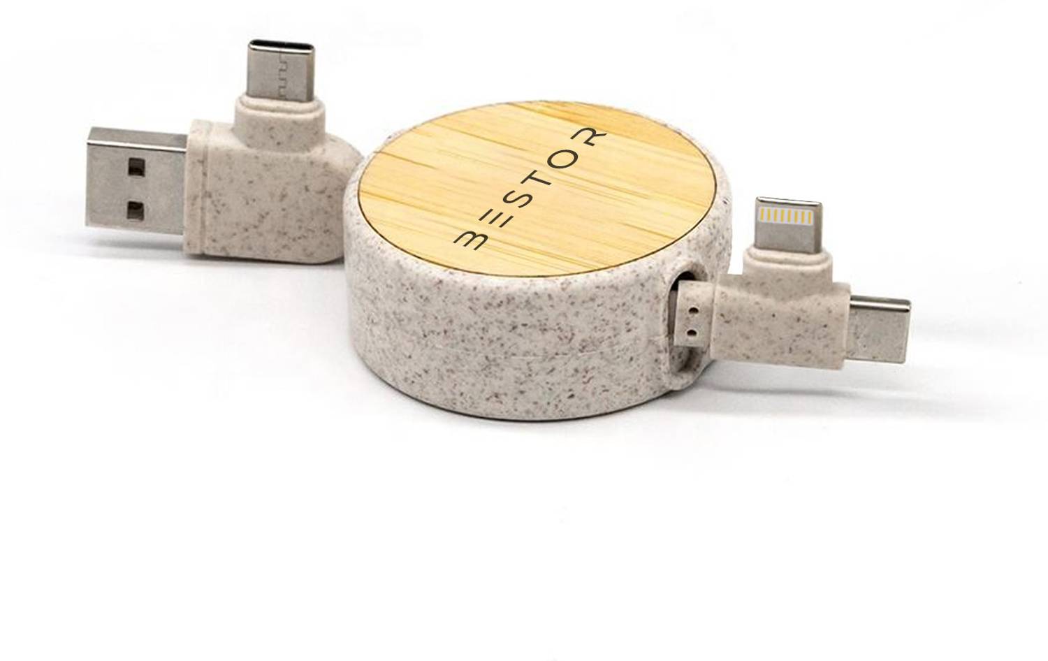 Bestor 4-in-1 Cable 1.2 m Eco-Friendly Retractable Fast Charging Data Cable