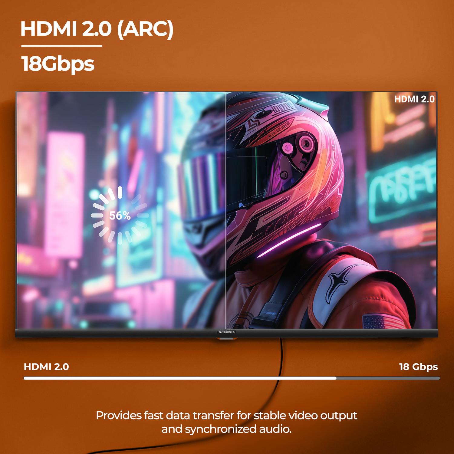 Image of ZEBRONICS HDMI Cable 1.5 m ZEB-HAA1520A