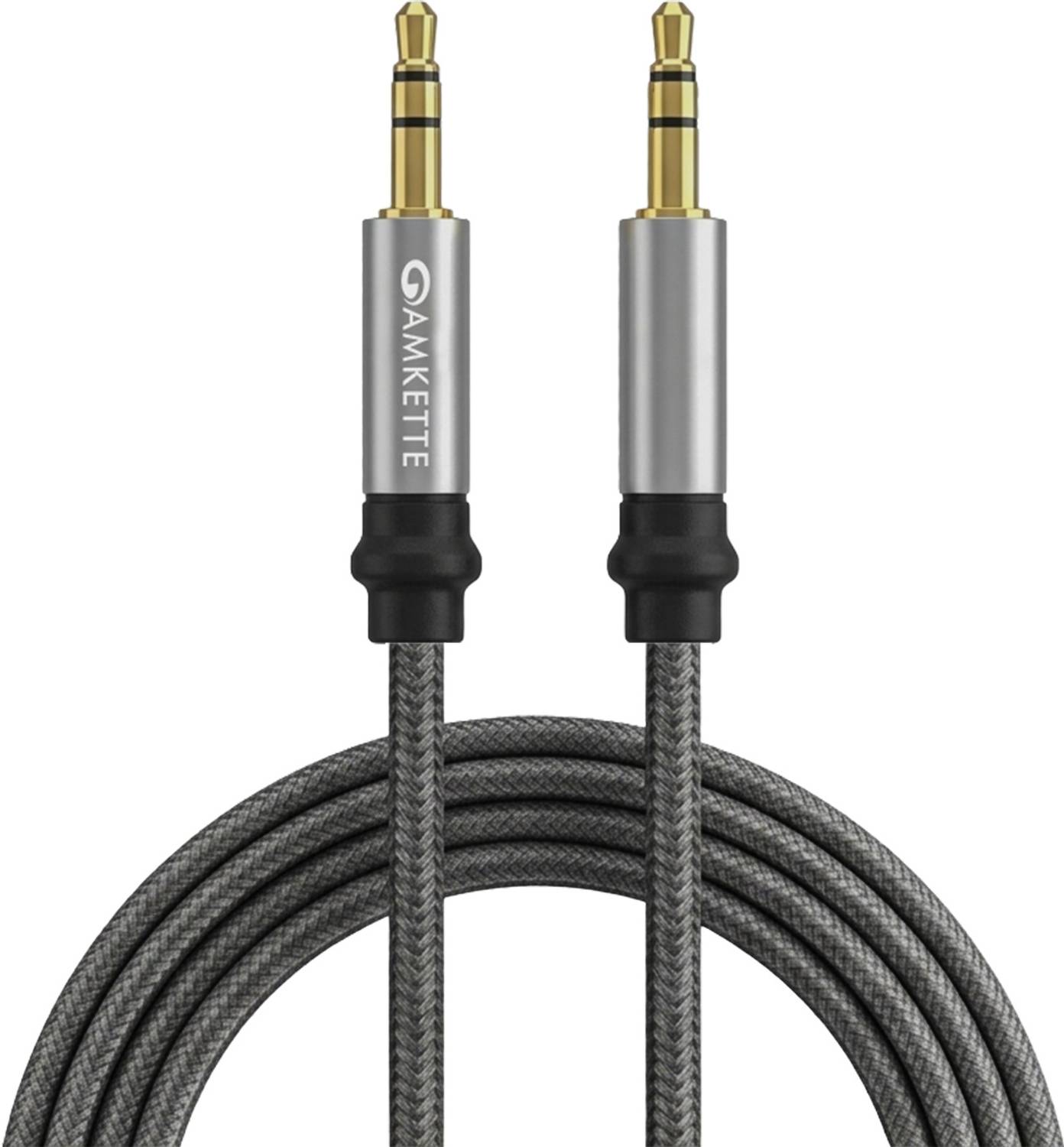 AMKETTE AUX Cable 1.5 m Vibe Nylon Braided 3.5mm Audio Cable with Gold Plated Connectors