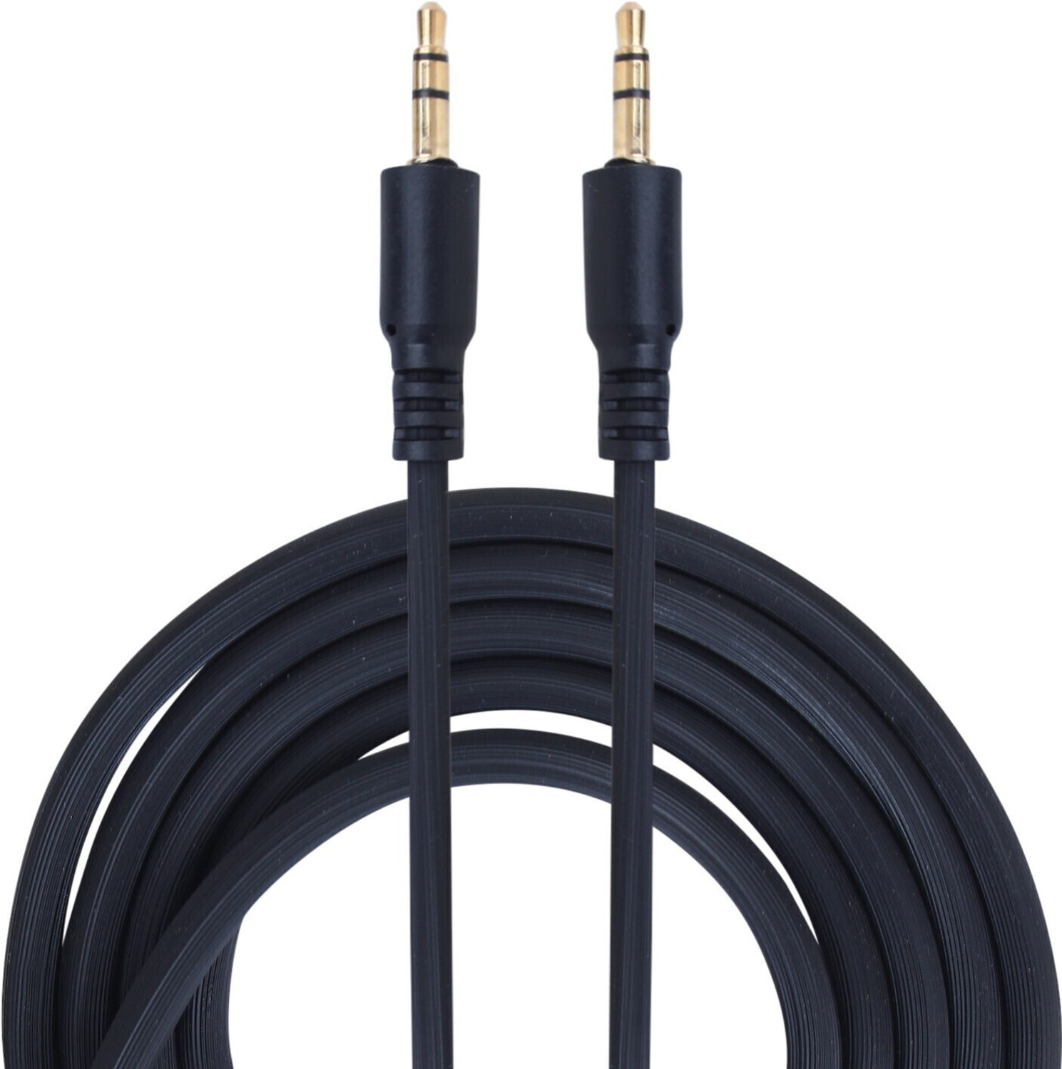Image of MAK AUX Cable 1 m MX-121 3.5mm Male to Male Stereo Audio Aux Cable With Gold Plated Connectors- 1M (Black)