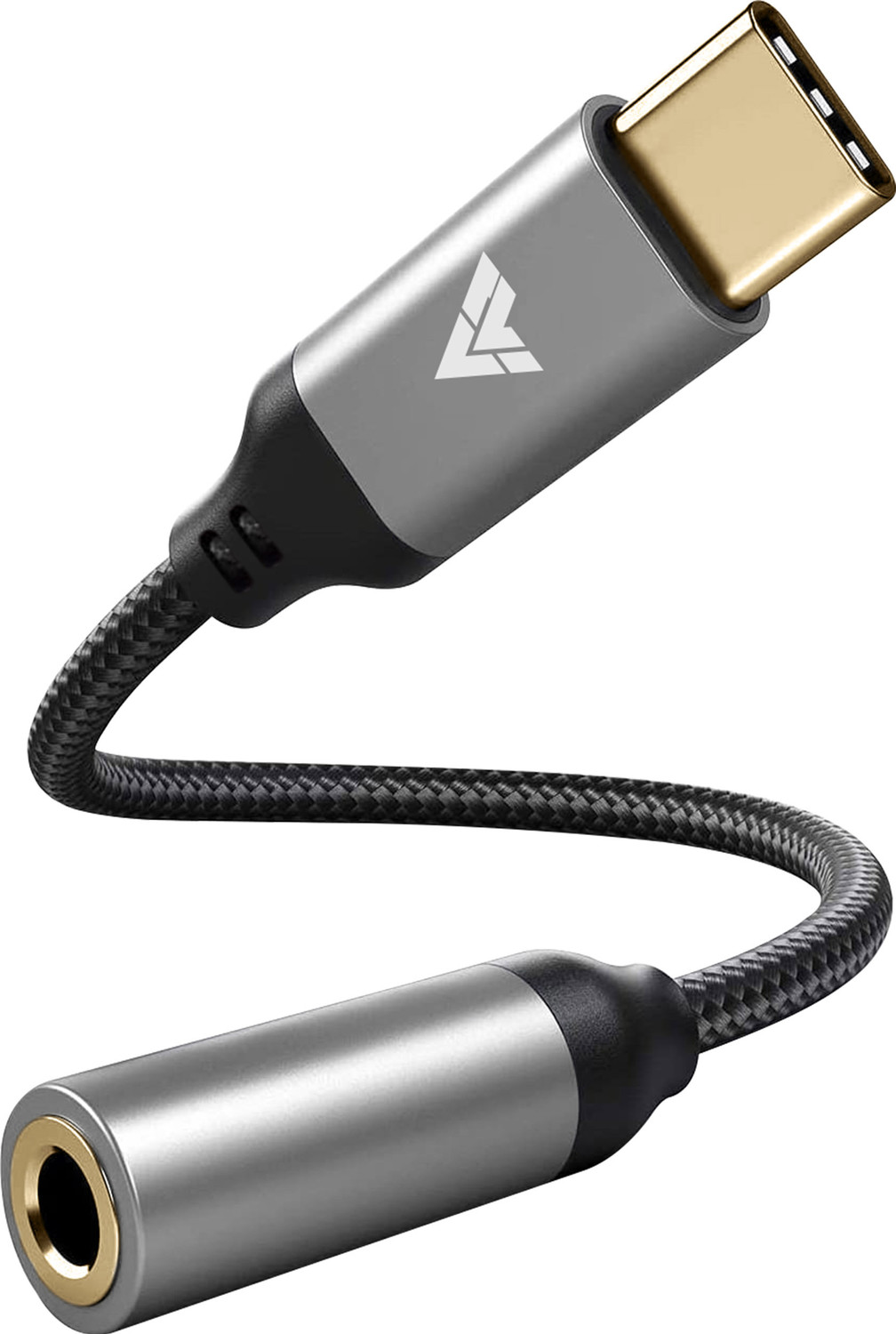 Image of DR VAKU AUX Cable 0.05 m SonicPro Type C to 3.5 mm Jack Digital Audio DAC 24bit /96KHz Connector, Headphone, Earphone USB C Converter /Adapter