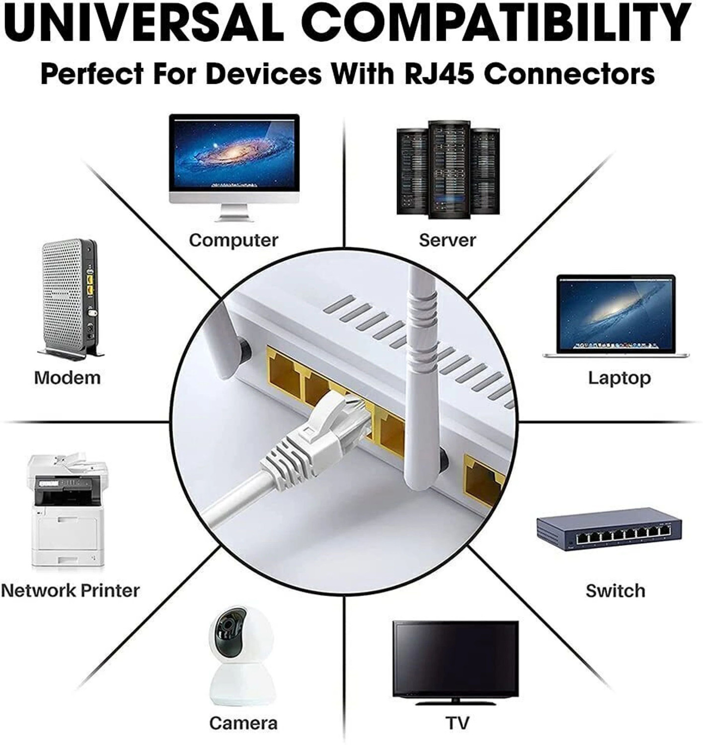 Image of PAC Ethernet Cable 30 m Patch Cord CAT6e (Compatible with Office, Home, Data centre, Server room, Home theatre, Hospital, meeting room, conference room, Grey, RJ-45 To RJ-45)