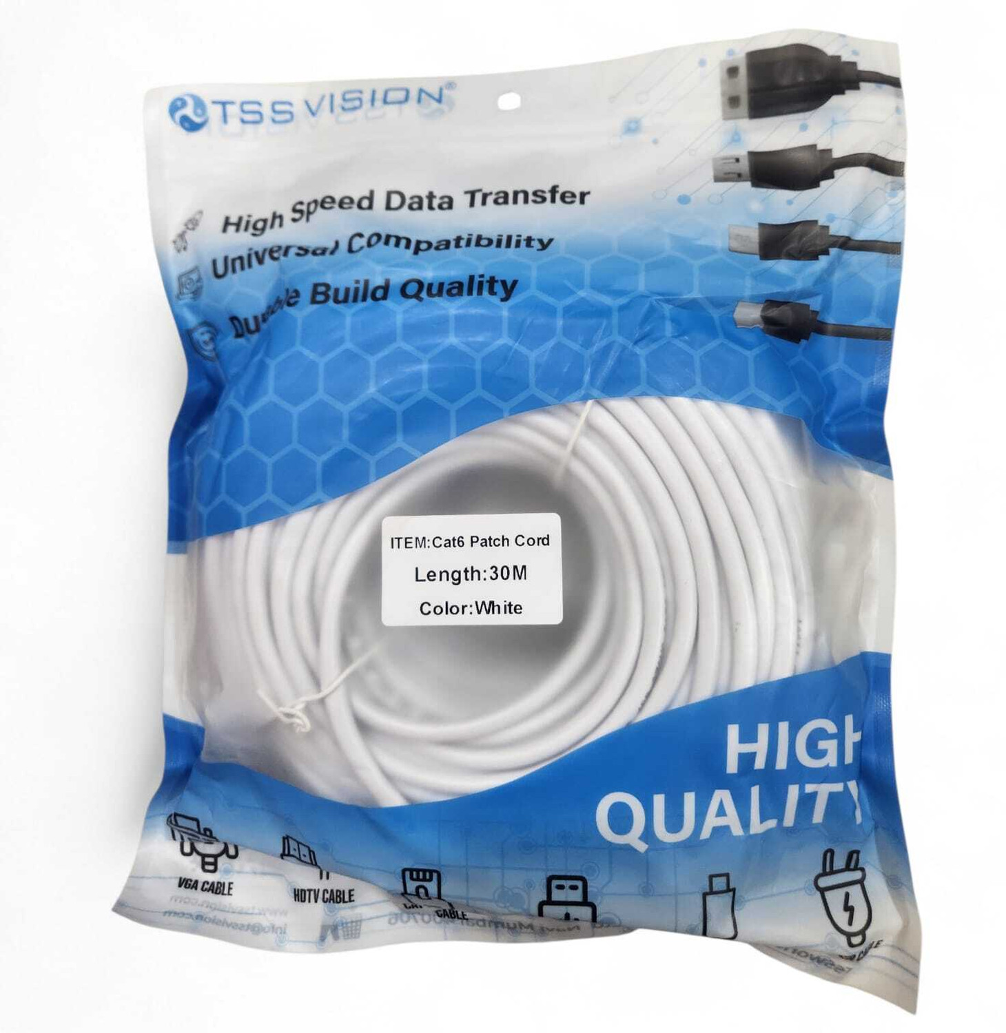 Image of tssvision Ethernet Cable 30 m TSS-CAT6-30M
