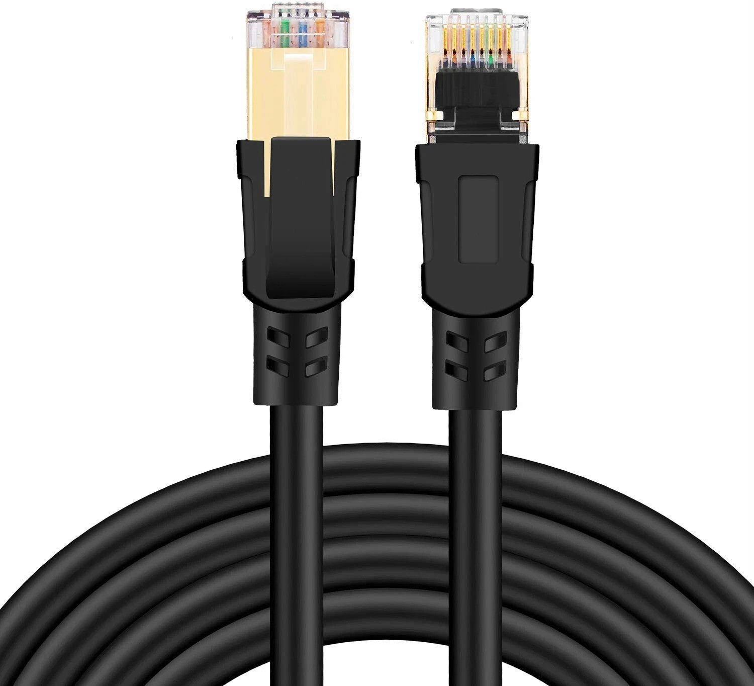 Image of Bestor Ethernet Cable 2 m Cat 8 Long Ethernet Cable High Speed /Triple Shielded, Weatherproof /Heavy Duty 40 Gigabit Network RJ45 Cable, Patch Cables & LAN Cable with Gold Plated RJ45 Connector, for Outdoor & Indoor