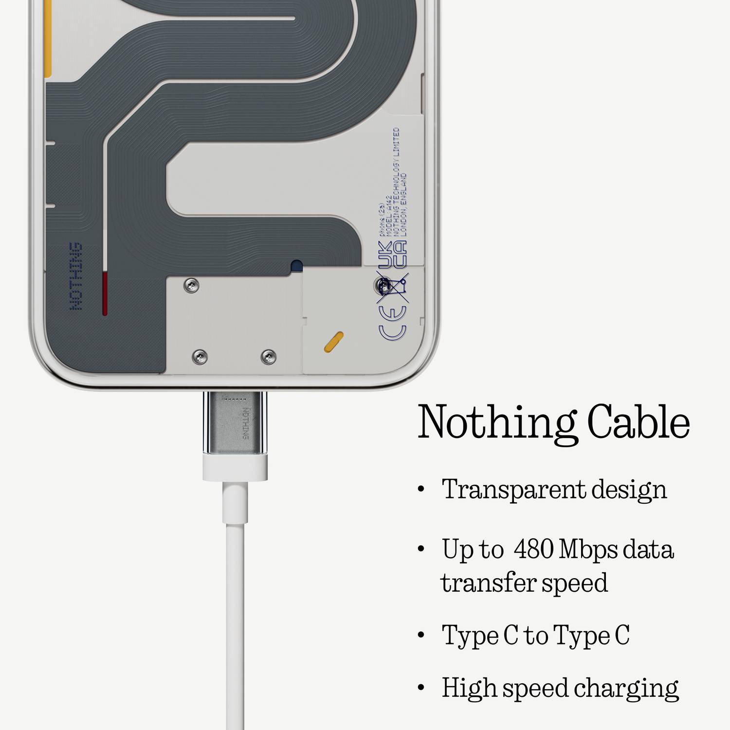Nothing USB Type C Cable 3A 1m C306 - Image 3