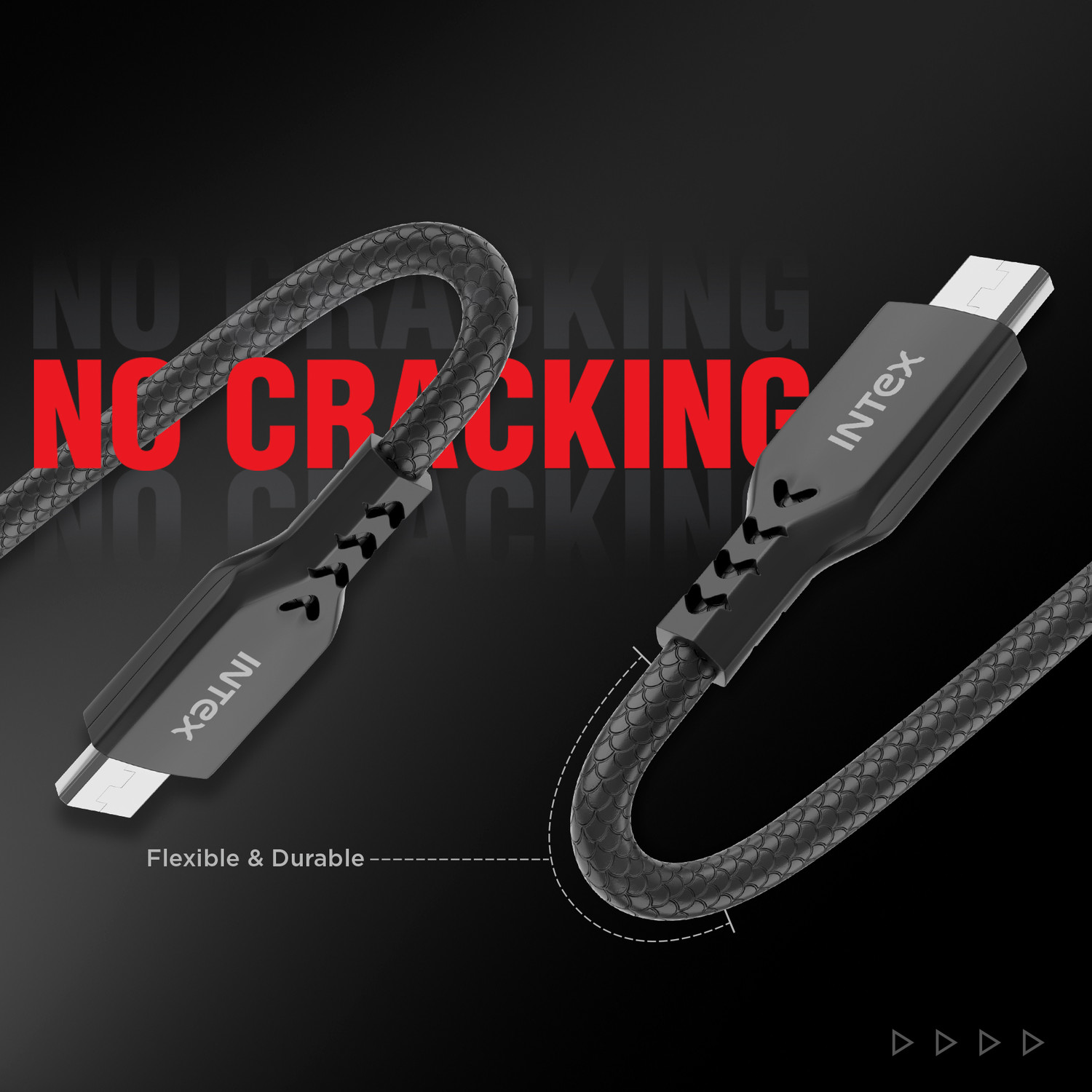 Image of Intex Micro USB Cable 3 A 1 m Durable Nylon Braided Cable Speed 3.0M 1M