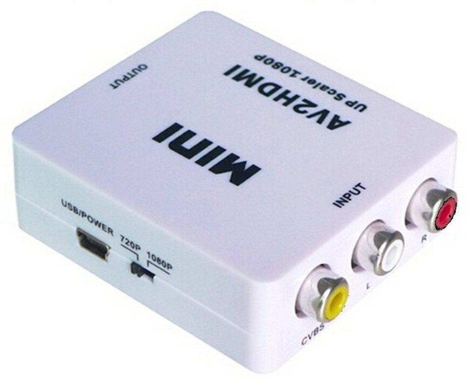 1Goal AV to HDTV Mini RCA Composite CVBS AV to HDTV Video Audio Converter Adapter Media Streaming Device