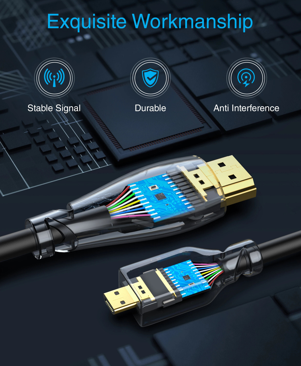 Image of BlueRigger HDMI Cable 4.5 m High Speed Micro to cable (NOT Micro-USB) with Ethernet (15 feet / 4.5 Meters)