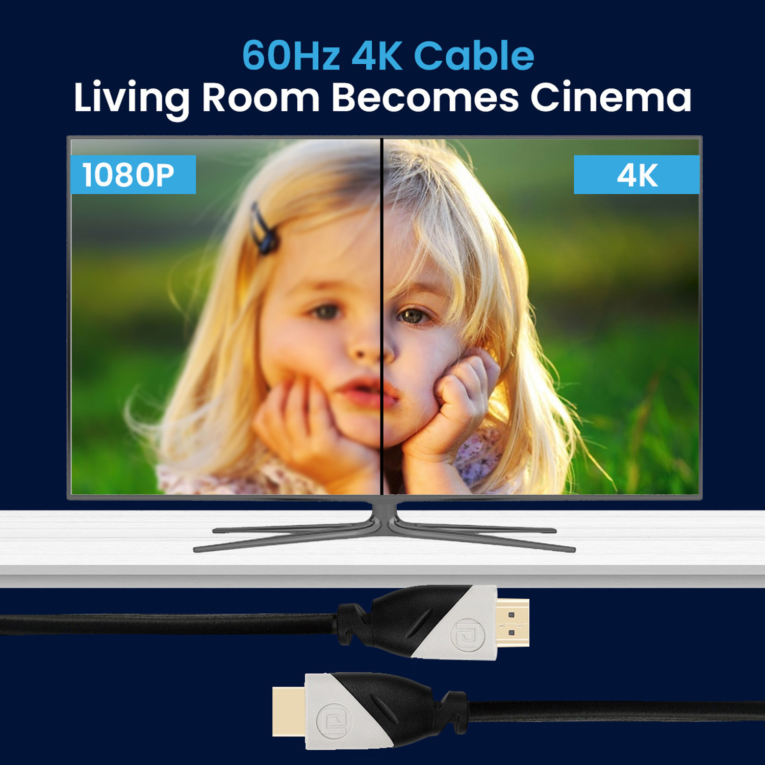 Image of Portronics HDMI Cable 10 m Konnect Sync 4k 60Hz with Gold Plated Connectors