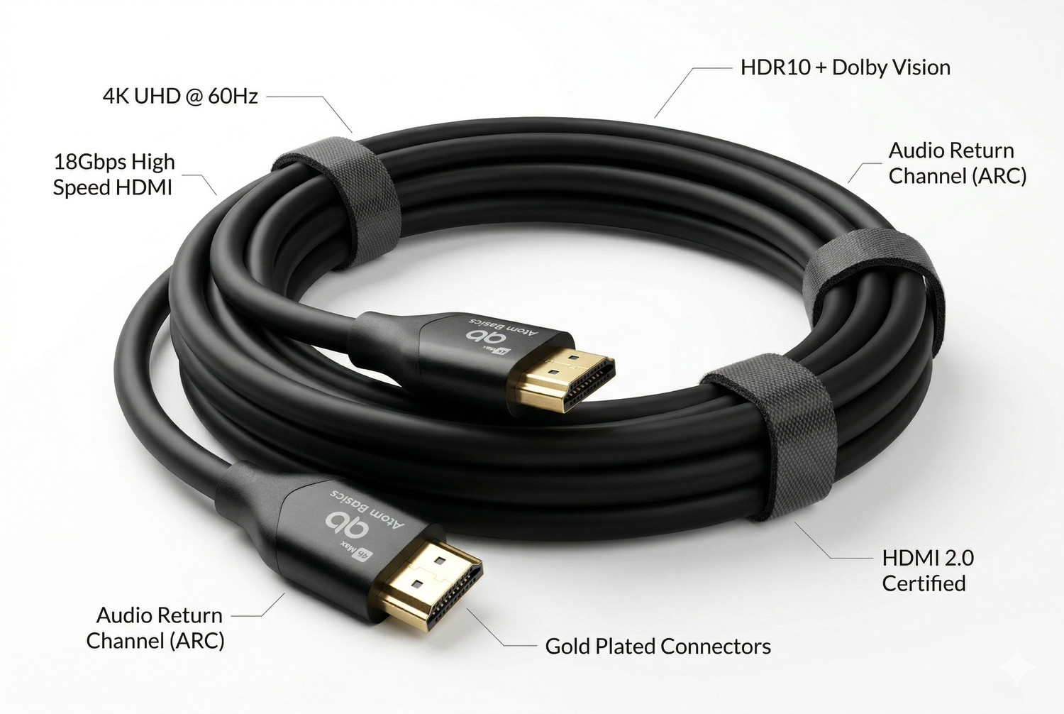 Image of PC Max HDMI Cable 1.8 m PCM-HDMI4K-1.8M-HC003