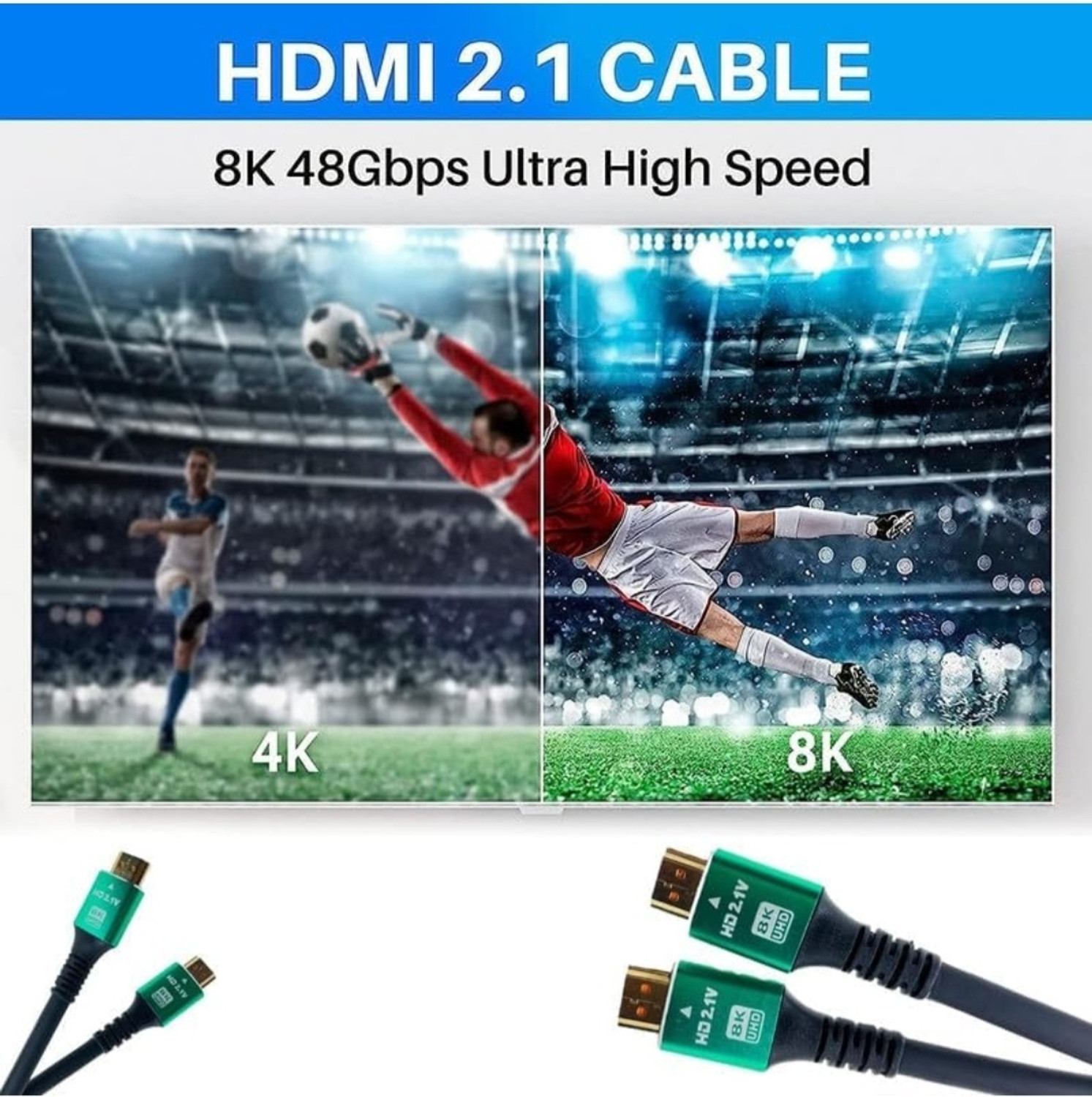 Image of Care Case HDMI Cable 15 m HDMI 2.1 Cable 15 Meter | 8K /4K Ultra High-Speed HDMI Cord 48Gbps 1ms | 8K@60Hz 4K@120Hz HDR10+ ARC eARC DTS:X