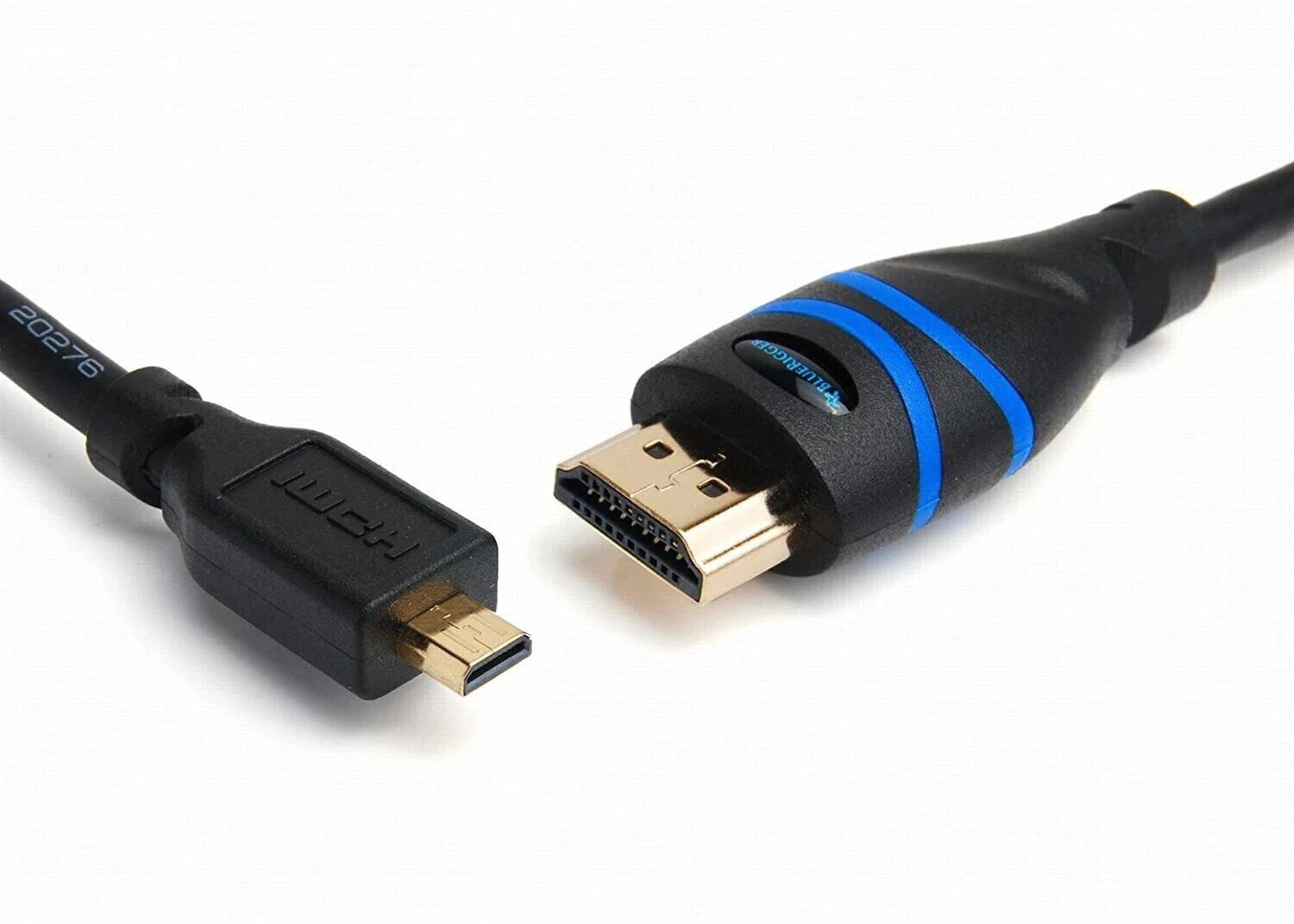 Image of BlueRigger HDMI Cable 4.5 m High Speed Micro to cable (NOT Micro-USB) with Ethernet (15 feet / 4.5 Meters)