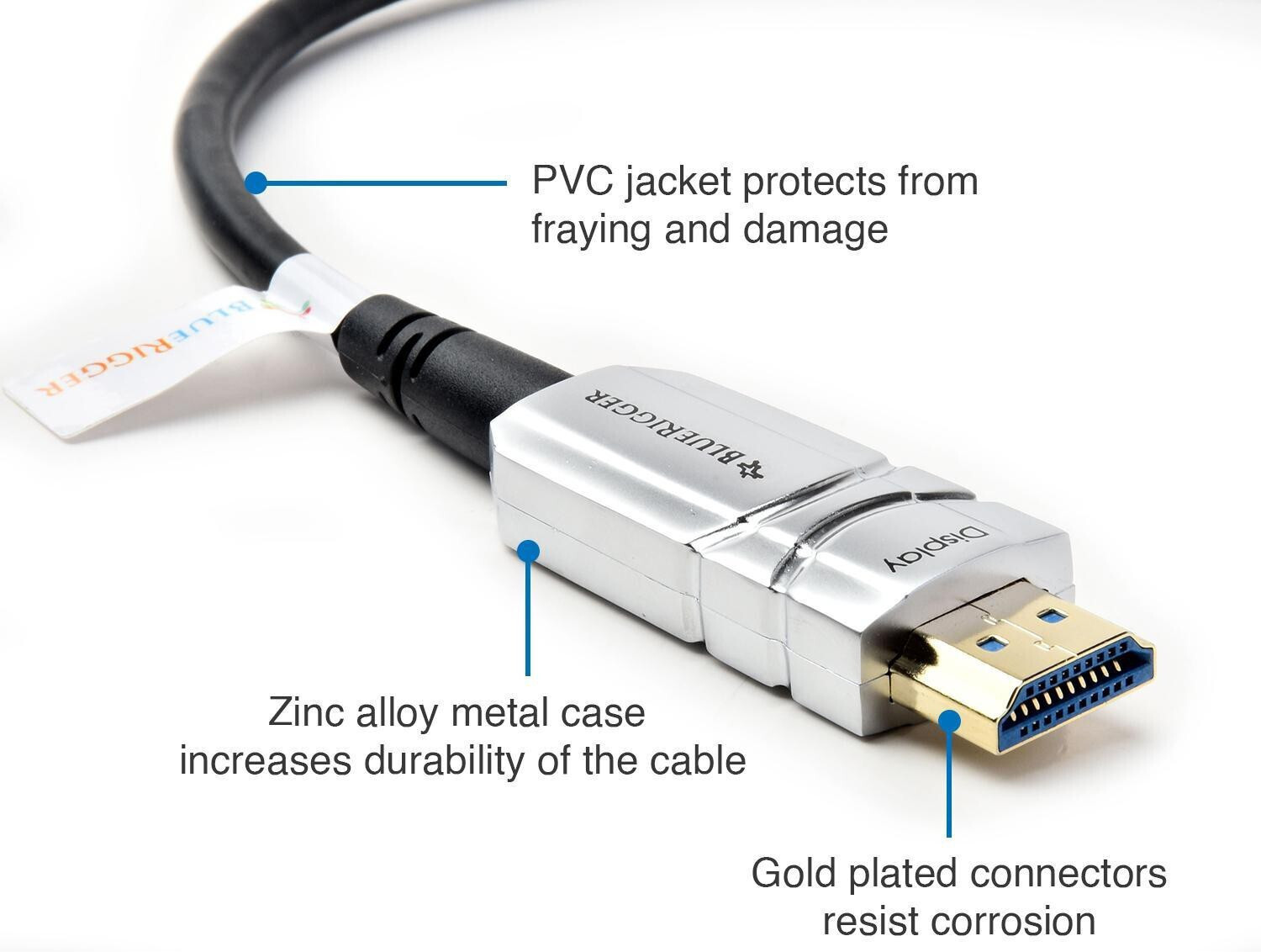 Image of BlueRigger HDMI Cable 45.7 m AOC-HDMI-CL3-BL
