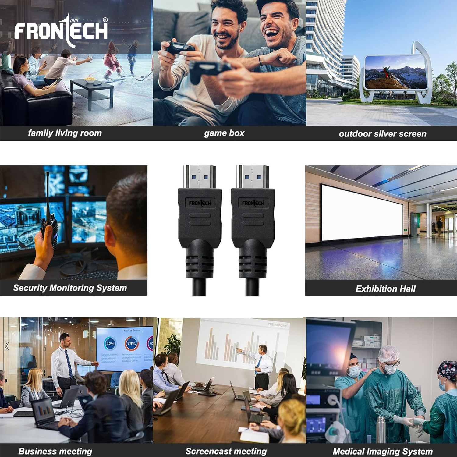 Image of Frontech HDMI Cable 5 m PVC NC-0020
