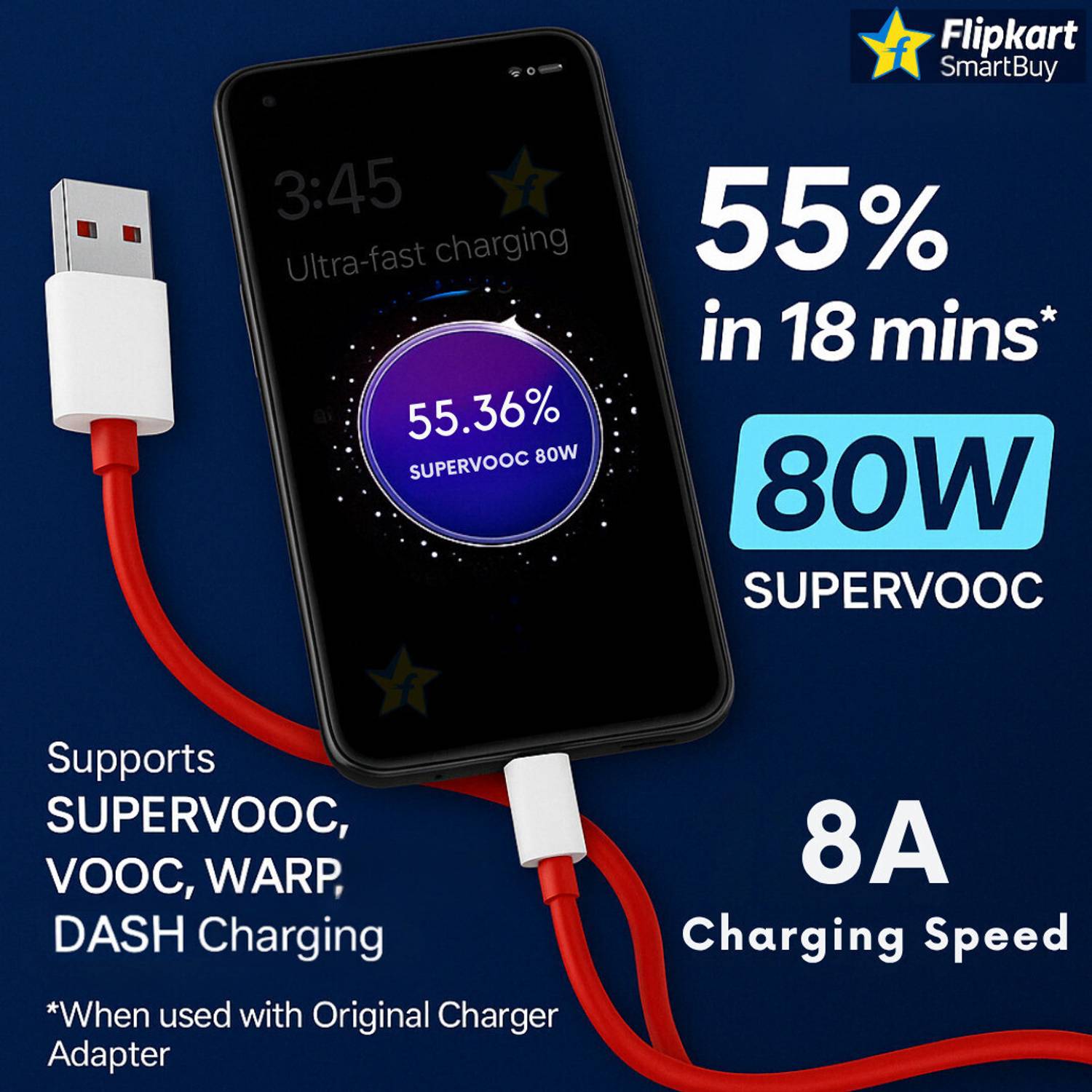Flipkart SmartBuy 80W SuperVooc Cable 1m - Image 3