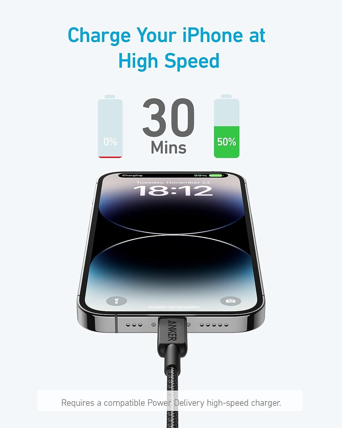 Image of Anker Lightning Cable 2 m A81B6H11