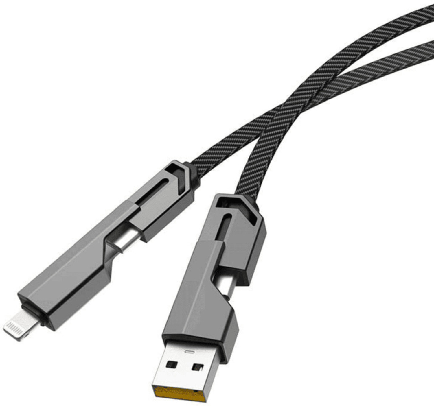 Image of RoarX Lightning Cable 6 A 1 m Original quality 4 in 1 65 Watt Fast Charging Cable Compatible for-iPhone & Android with MFI Certified (1 Meter)