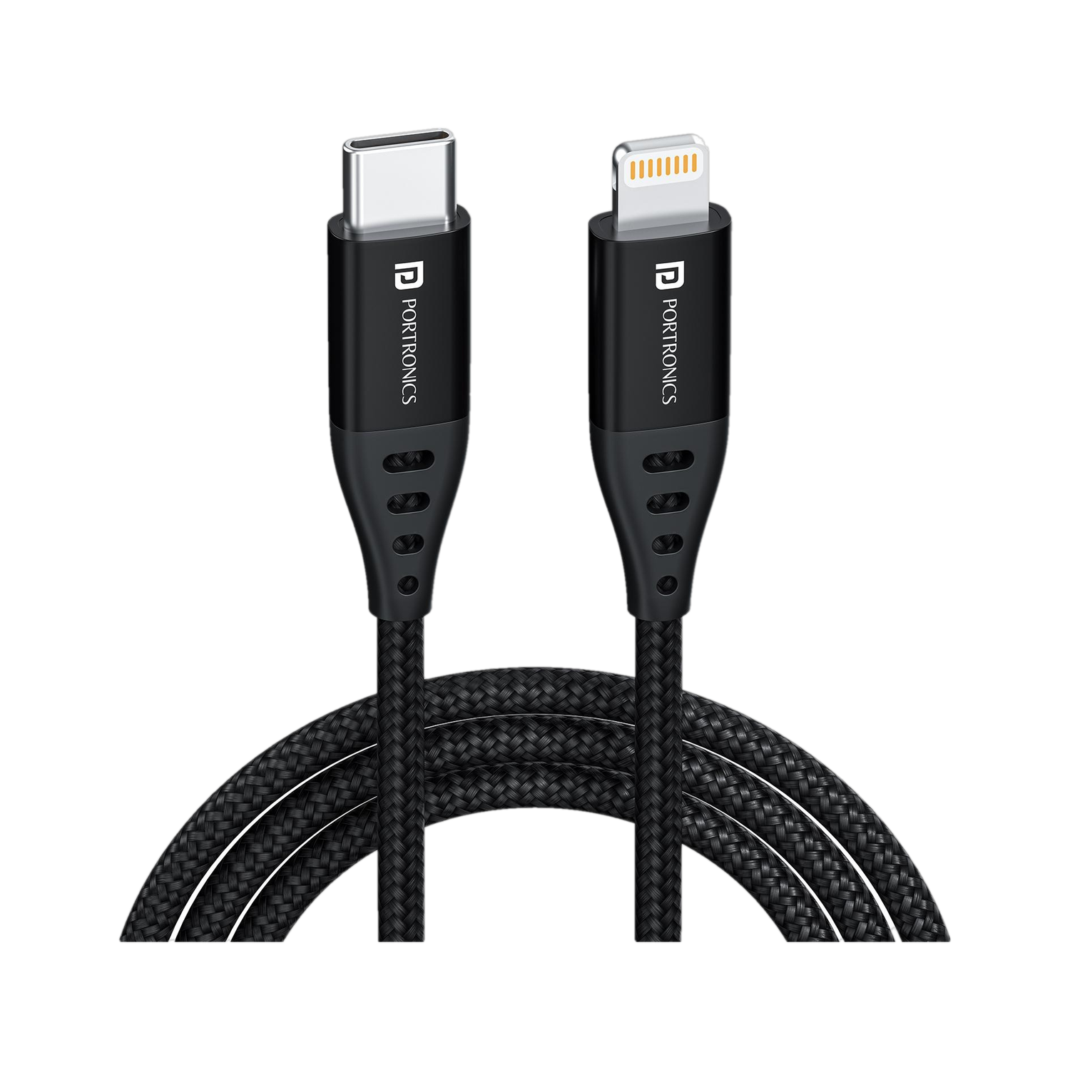 Portronics Lightning Cable 2 A 1 m Konnect L1 20W Type C to 8 Pin