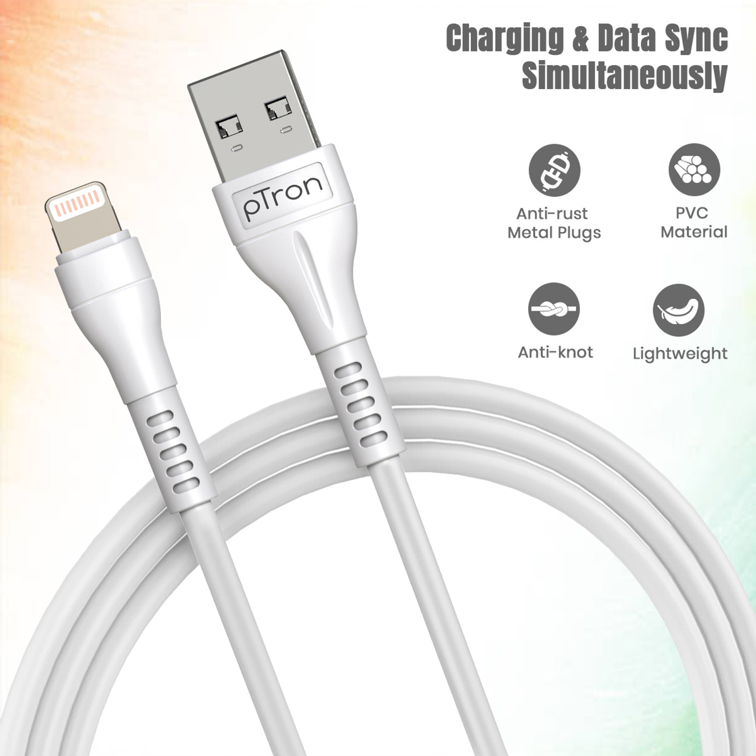 Image of PTron Lightning Cable 1 m Solero i241