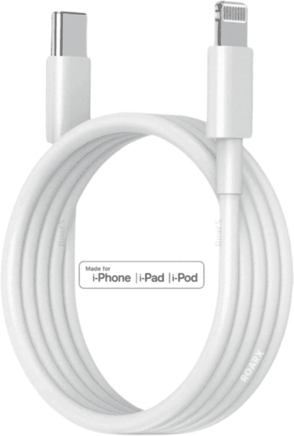 RoarX Lightning Cable 3 A 1 m USB Type-C to Lightning Cable MFI Certified , Fast Charging Cable