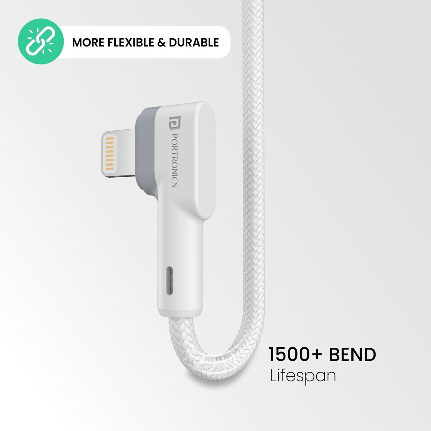 Image of Portronics Lightning Cable 3 A 1.2 m POR 1439