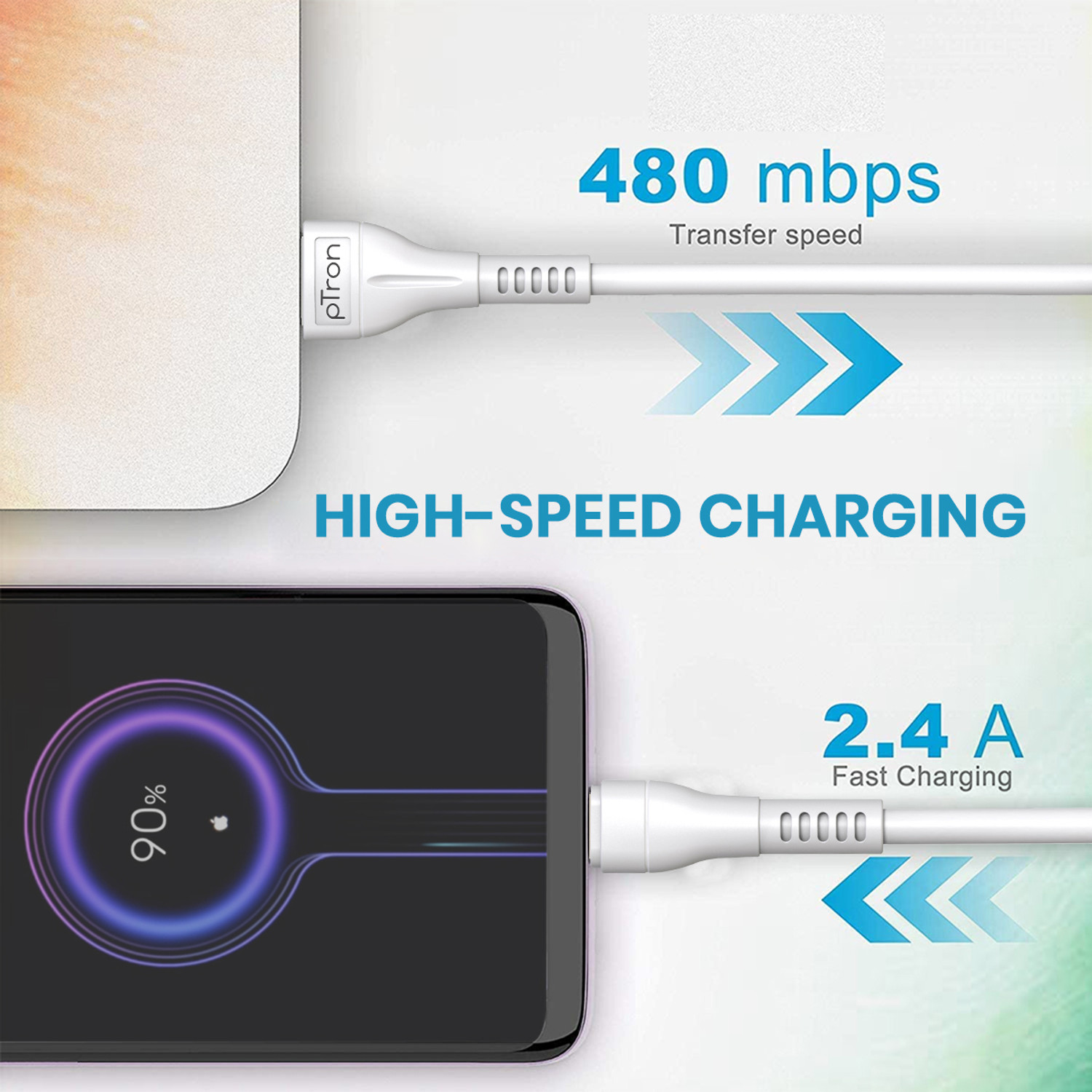 Image of PTron Lightning Cable 1 m Solero i241