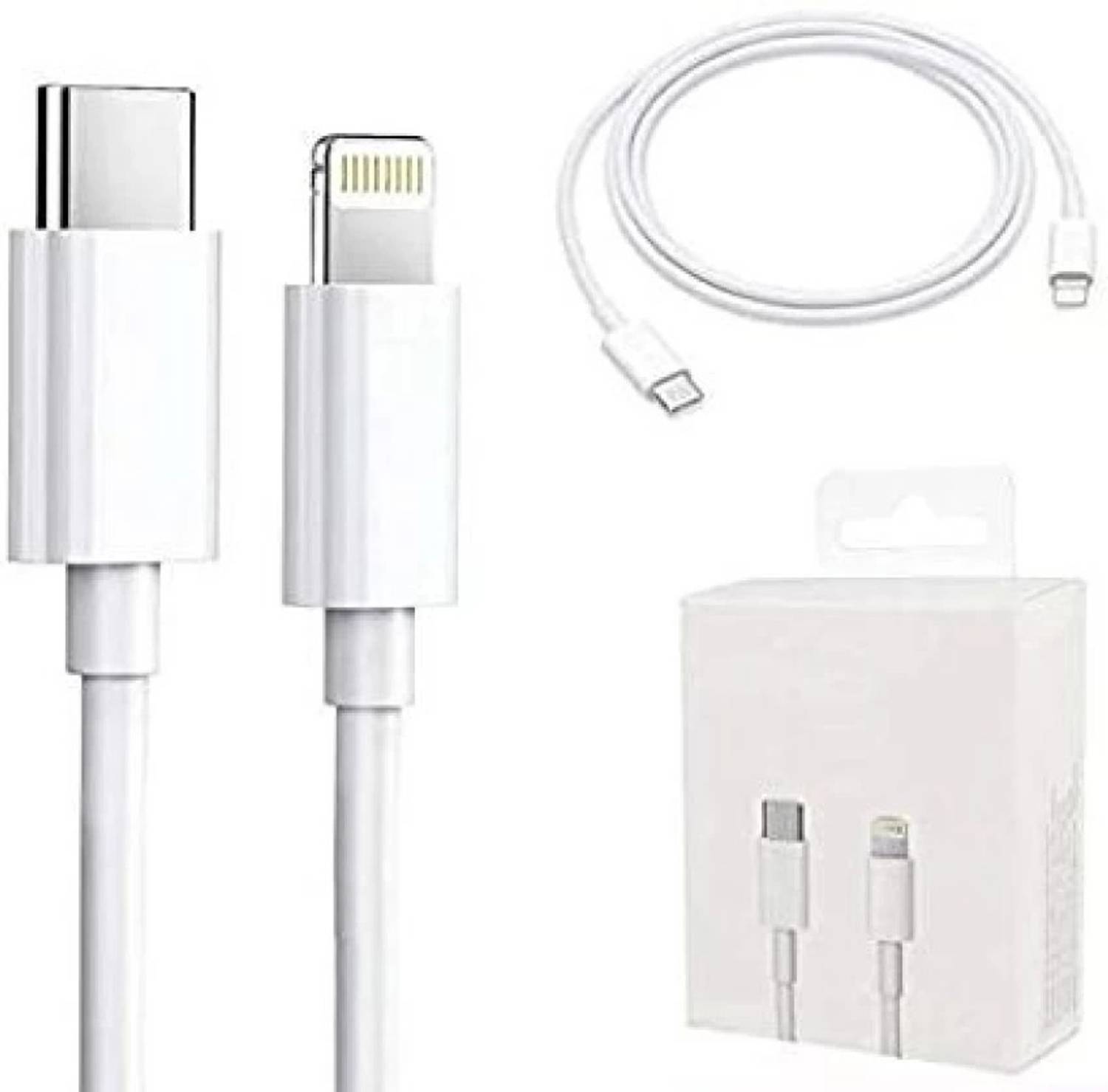 CABTRONICS Lightning Cable 1.01 m 3 A PVC 20 Watt PD Original C to Lightning cable for iphone 12 13 14 15 X XR SE SE2 11 Pro Pro Max Type C for apple charger cable fast (Compatible with Apple iPhone 11 iPhone 12 iPhone 13 iPhone 14 iPhone 15 iPhone X iPhone XR, White, One Cable)