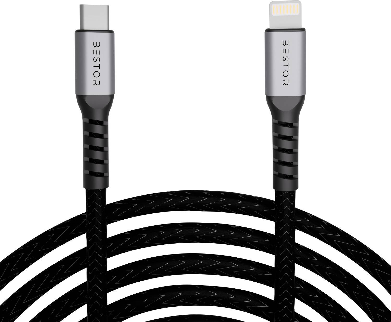 Bestor Lightning Cable 3 A 1 m 60W Type C TO Lightning Nylon Braided Cable