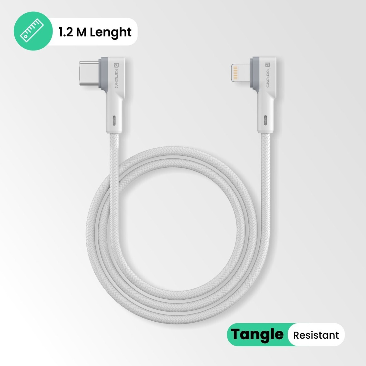 Image of Portronics Lightning Cable 3 A 1.2 m POR 1439