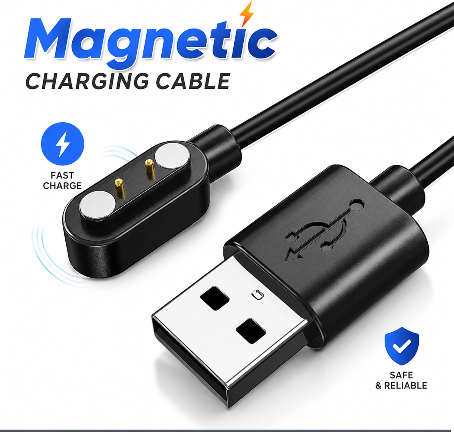 Image of KULTONE Magnetic Charging Cable 0.5 m SMART WATCH MAGNETIC CABLE / BLACK M18
