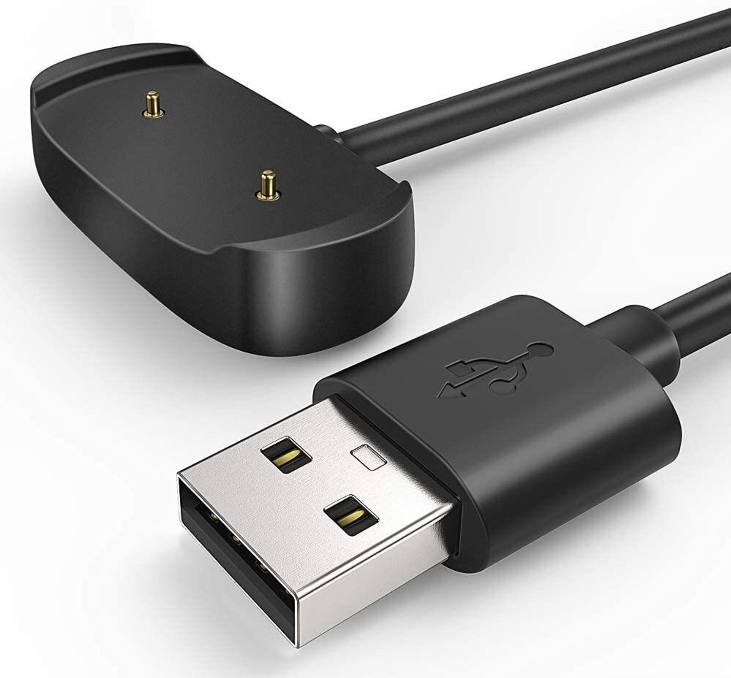 Image of Speeqo Magnetic Charging Cable 0.5 m Amazfit Watch Charger Cable 2Pin Magnetic Smart watch Dock Clip Charger adapter (Compatible with GTR 2, GTR 2e, GTS 2, GTS 2e, GTS2 Mini, Pop, Pop pro, Bip U, Black, One Cable, Mini-USB To Magnetic Charging Cable)