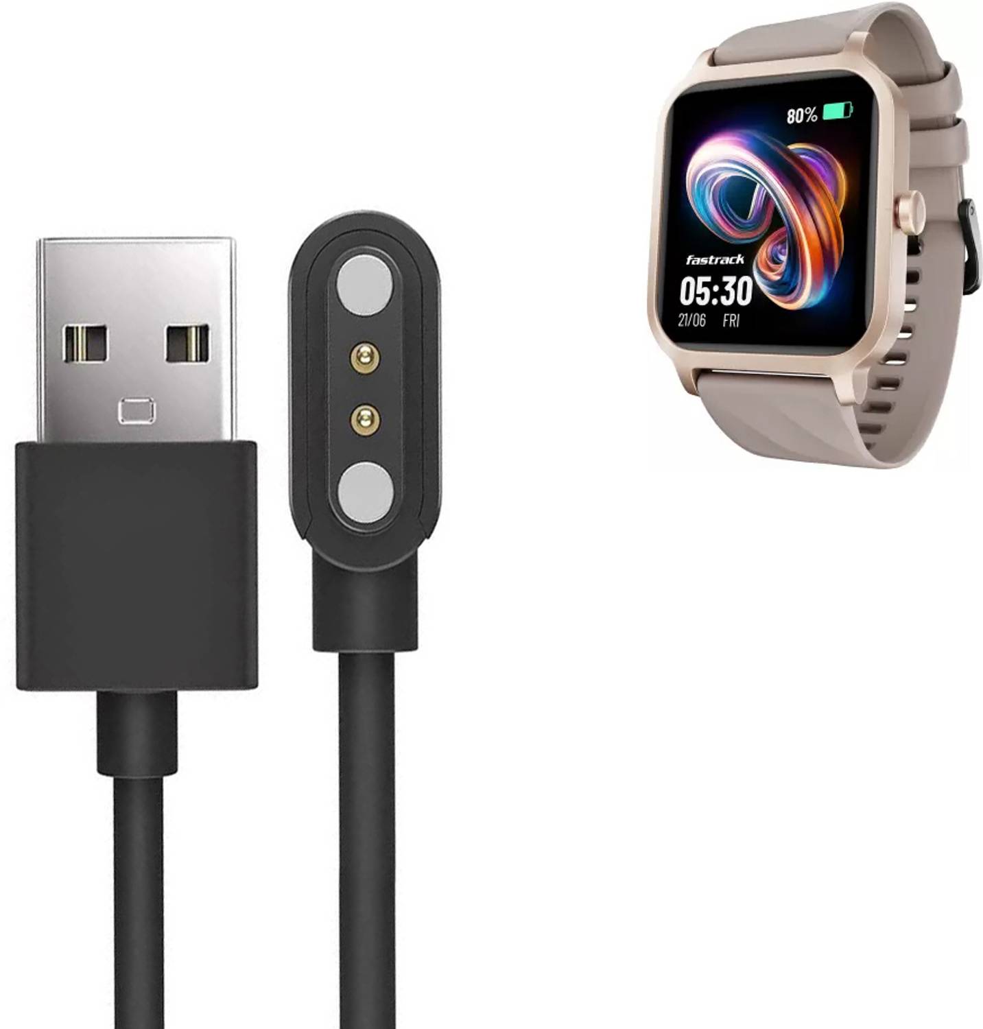 EYNK Magnetic Charging Cable 0.6m for FS1 Smartwatch - Image 2